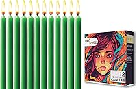 Vista 15 de Juego de 20 velas cónicas de color sólido, velas de cera de parafina sin goteo de 4 pulgadas con mecha de algodón, ideal para bodas, shabat