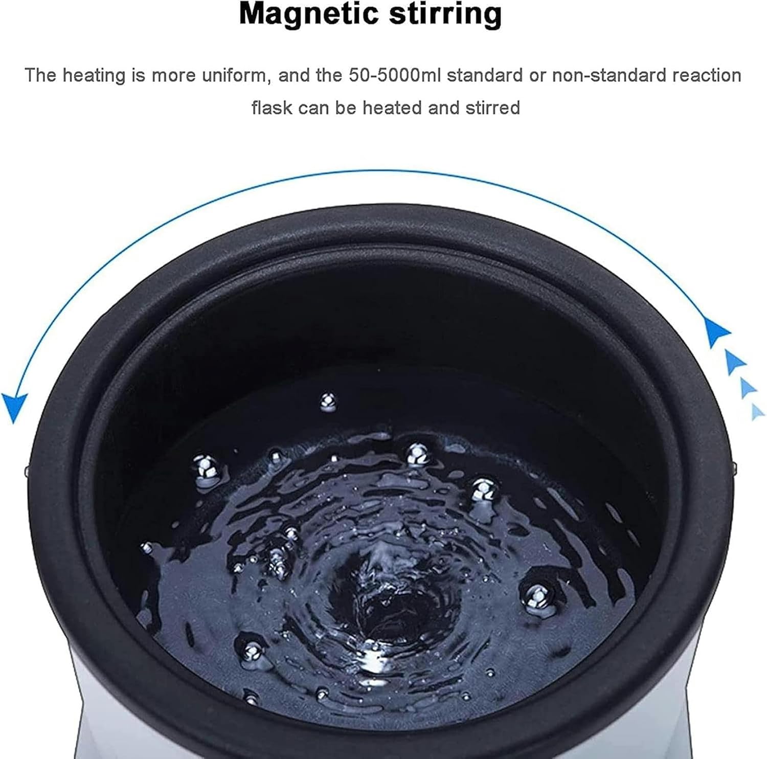 Laboratory Magnetic Stirring Heating Pot, Heating Mixer Hot Plate with Led Digital Display, 50-2000 RPM, Water Bath 100℃, Oil Bath 250℃