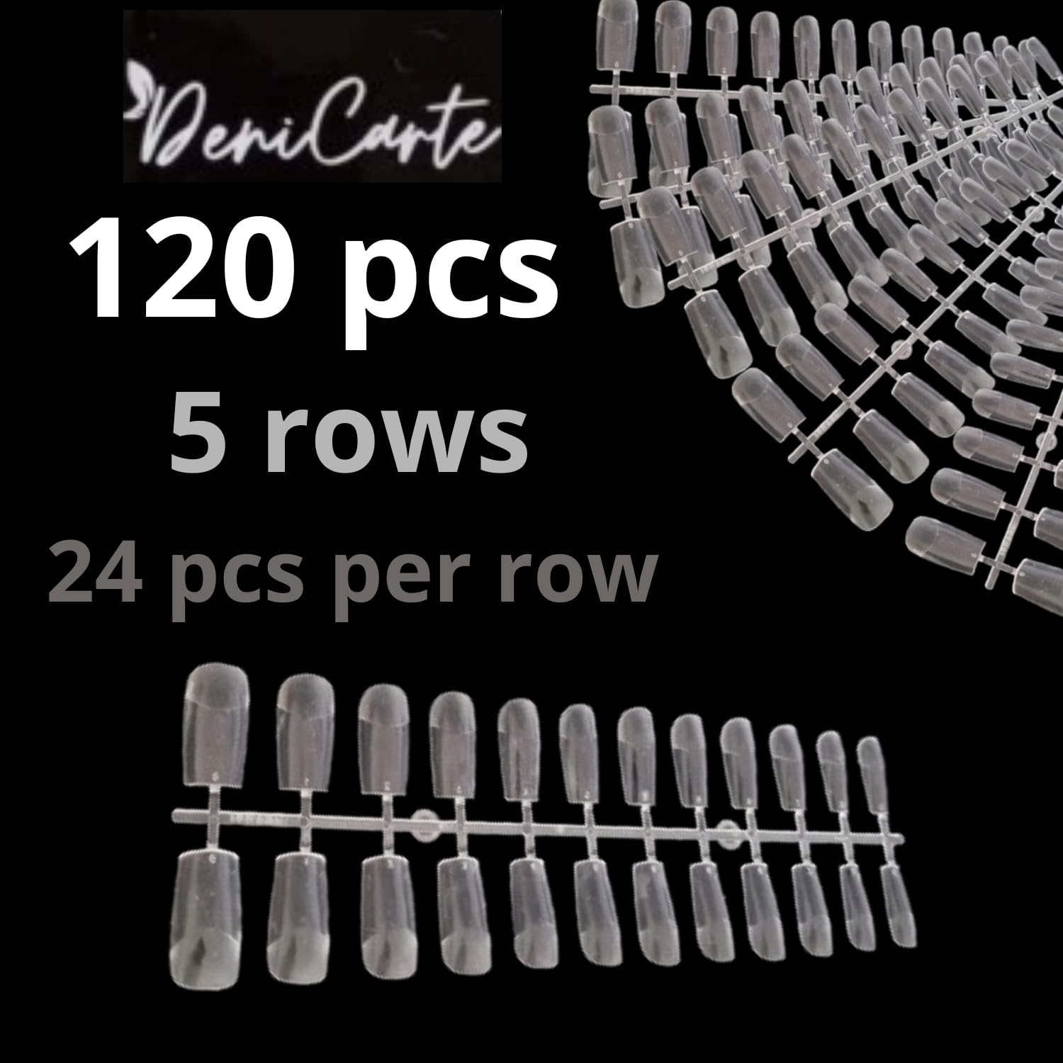 120 sztuk Tipsy Flexible Elastyczne Ultra Cienkie Flex Square Clear Bezbarwne Nail Tips do przedłużania paznokci