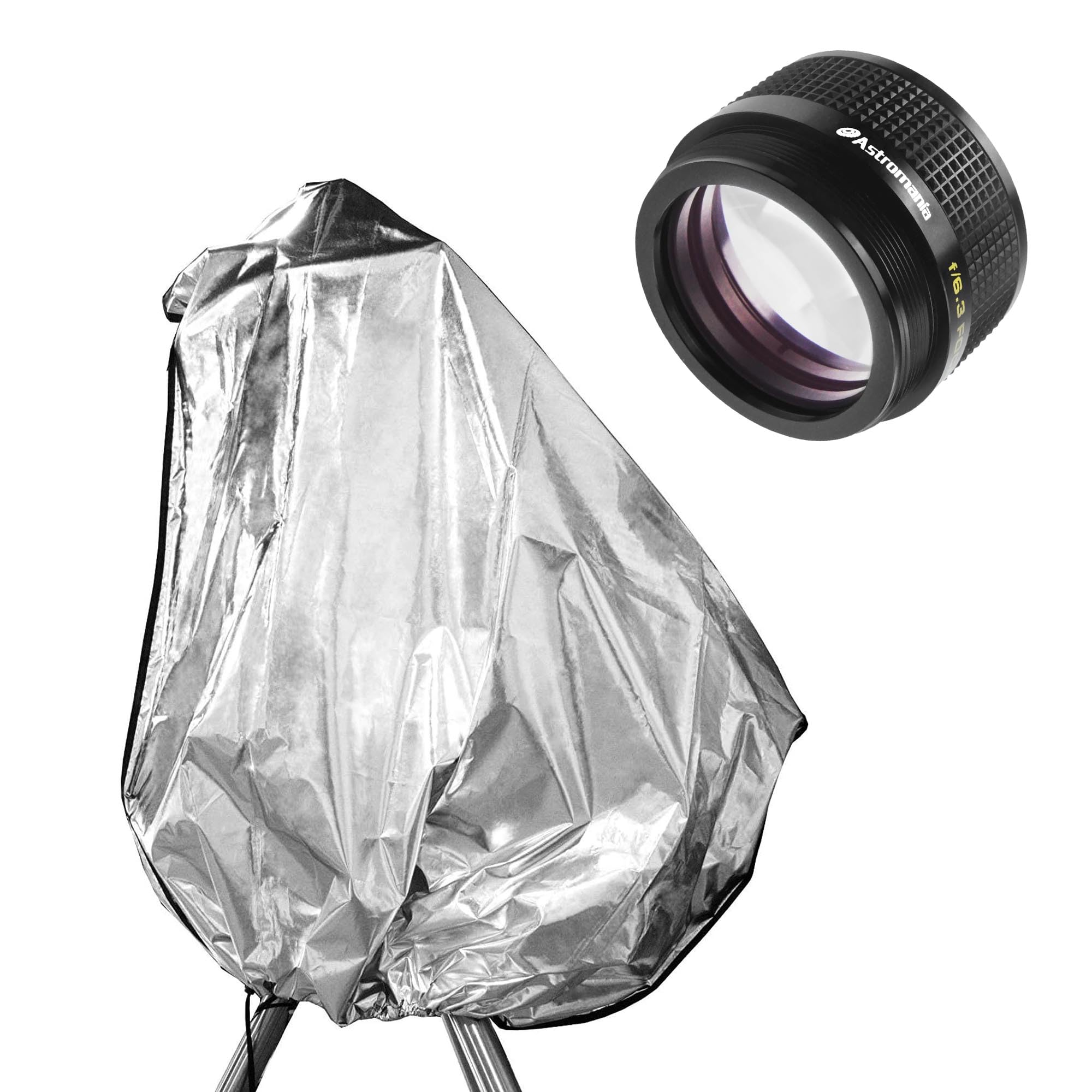 Astromania f/6.3 Reducer Corrector for C Series Telescopes - Bundle with - Protective Telescope Cover, Diameter37.6