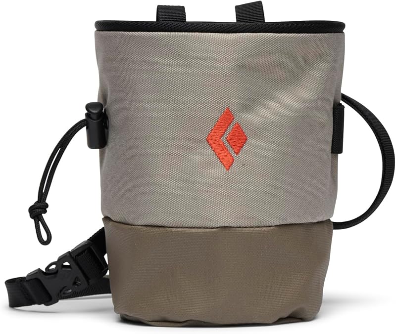BLACK DIAMOND Mojo Zip Bolsa de tiza para escalada en roca, cinturón ajustable, bolsillo con cremallera