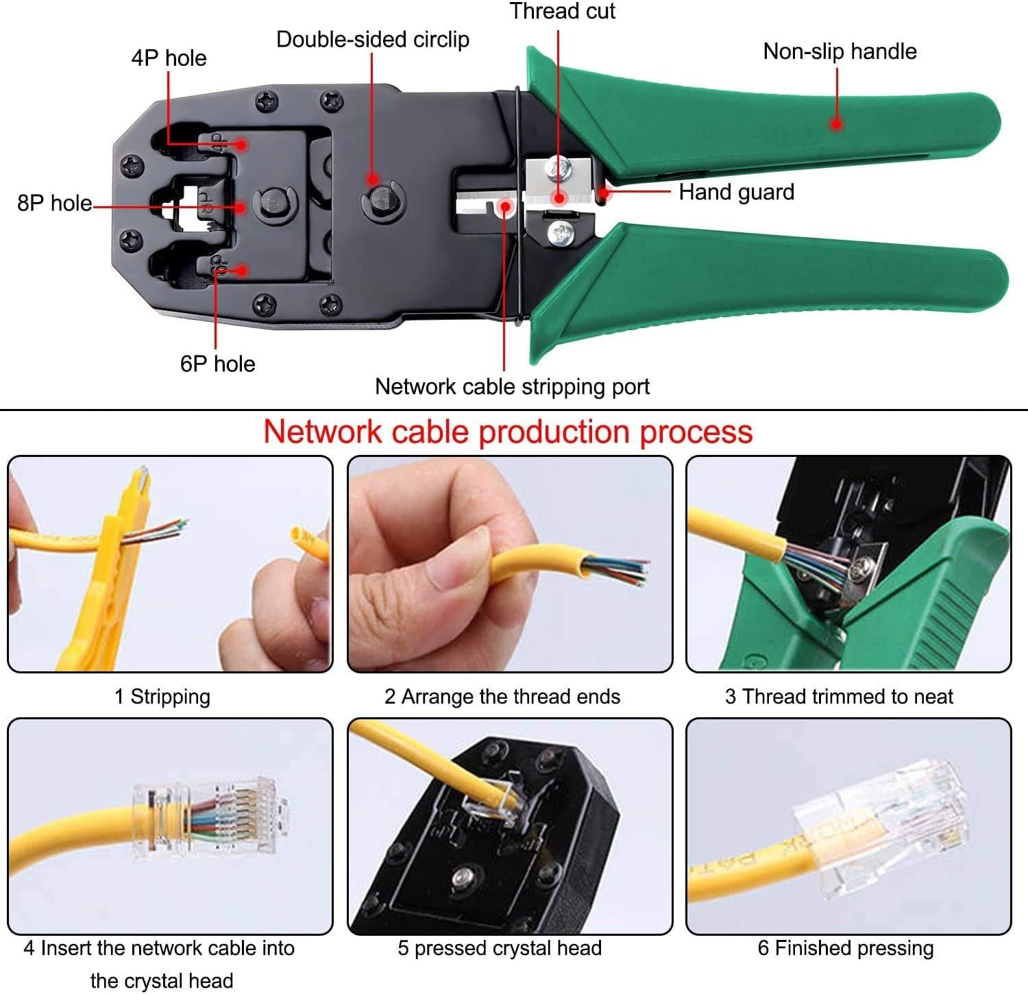 Krimptang metaal voor RJ45 - Valadis BV