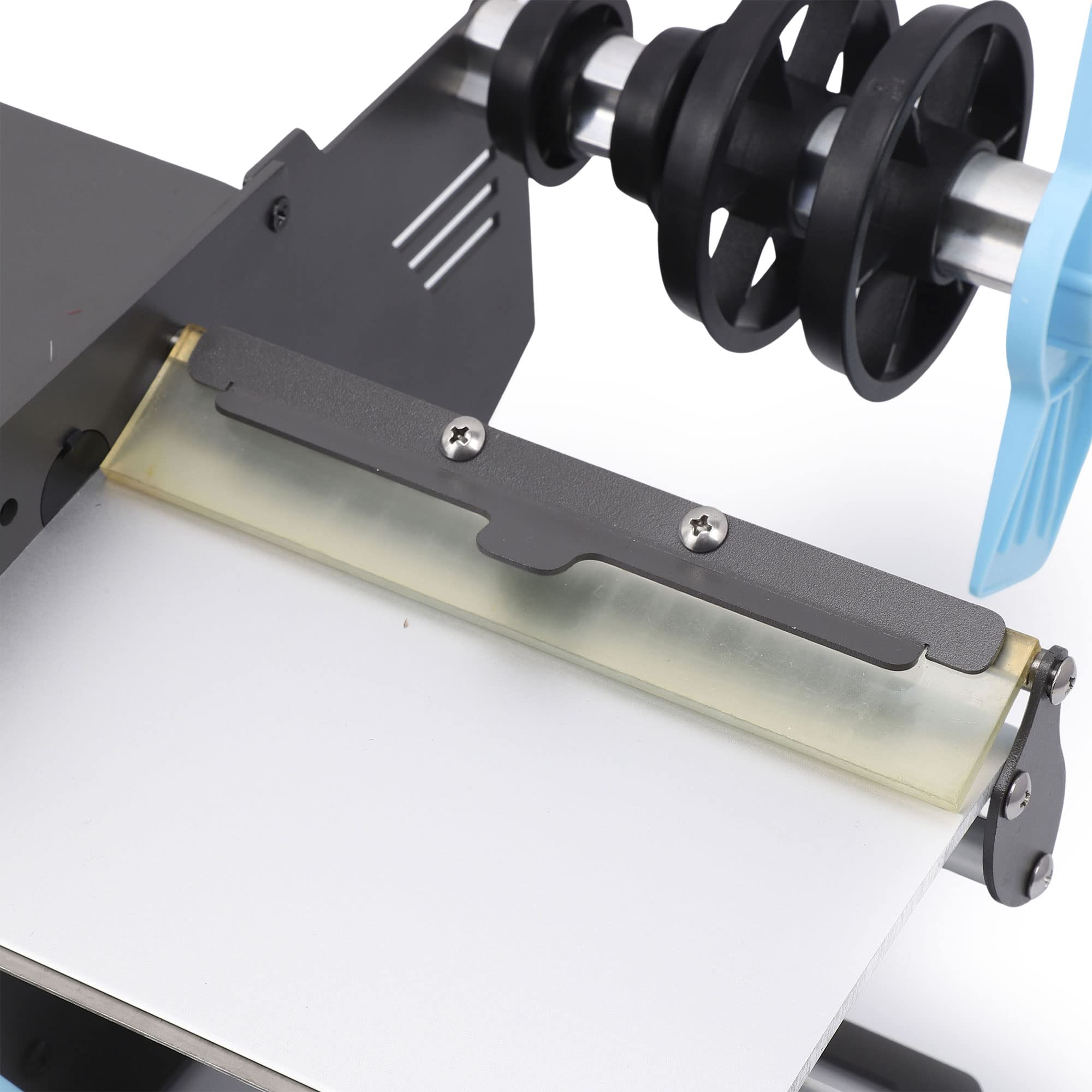 U.S. Solid Distributeur Automatique d'Étiquettes pour Rouleaux et Étiquettes en Accordéon - Étiquettes Translucides et Opaques - Tailles de Mandrin 1"/1,5"/3" - Vitesse Réglable (Largeur 180 mm)