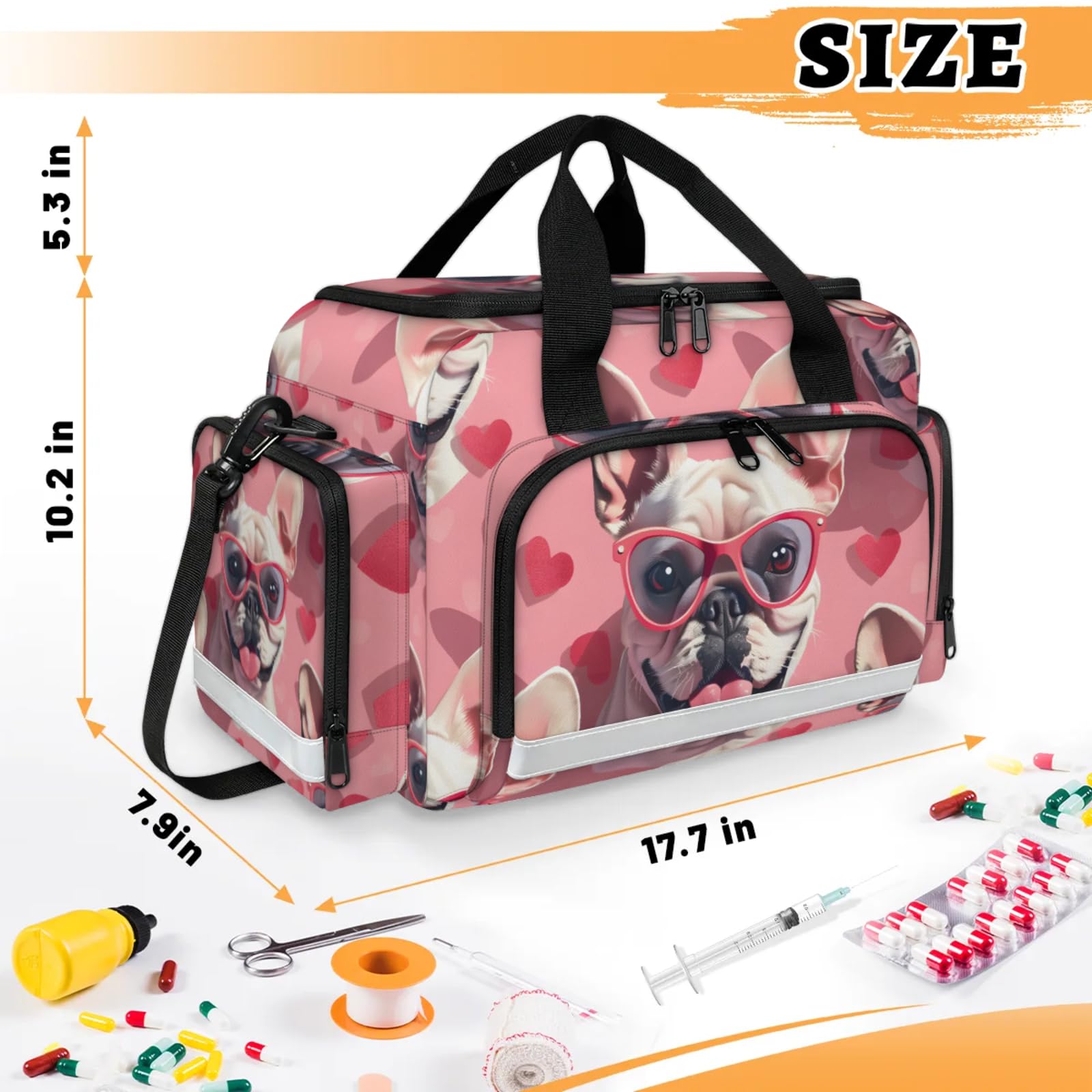 GzLeyigou First Aid Bags Empty, Obedient Dog Emergency Bag First Aid Kit Multiple Compartment Kit Carrier On Call Trauma Bag For Paramedics Emergency Medical Supplies Kit
