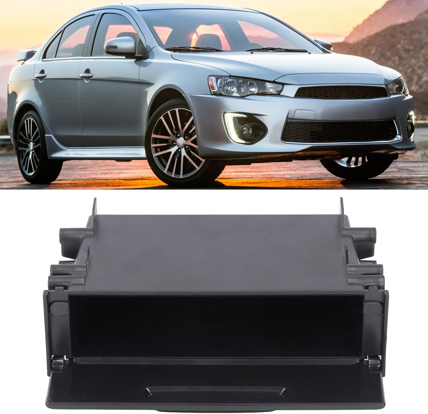 Generic 1DIN Car Stereo Storage Box, Universal Replacement for, Practical Inner Organizer with Multiple Applications, ABS, Expand Your Car Interior Space image 5