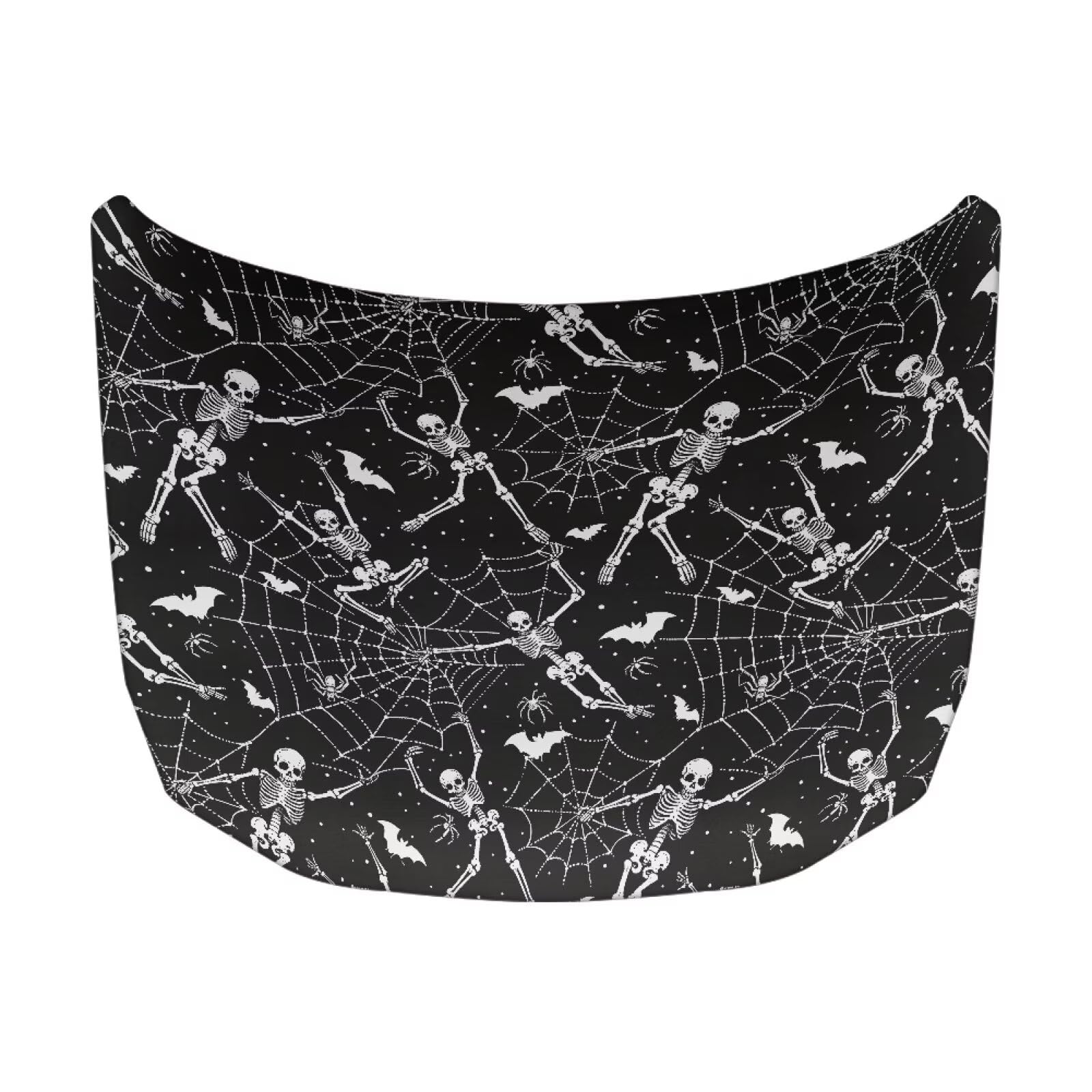 Car Hood Cover Protector Dancing Skeleton Print Waterproof Car Hood Wrap Blanket Auto Flag Automotive Halloween Exterior Accessories for Sedans SUVs Pickups Trucks Jeeps