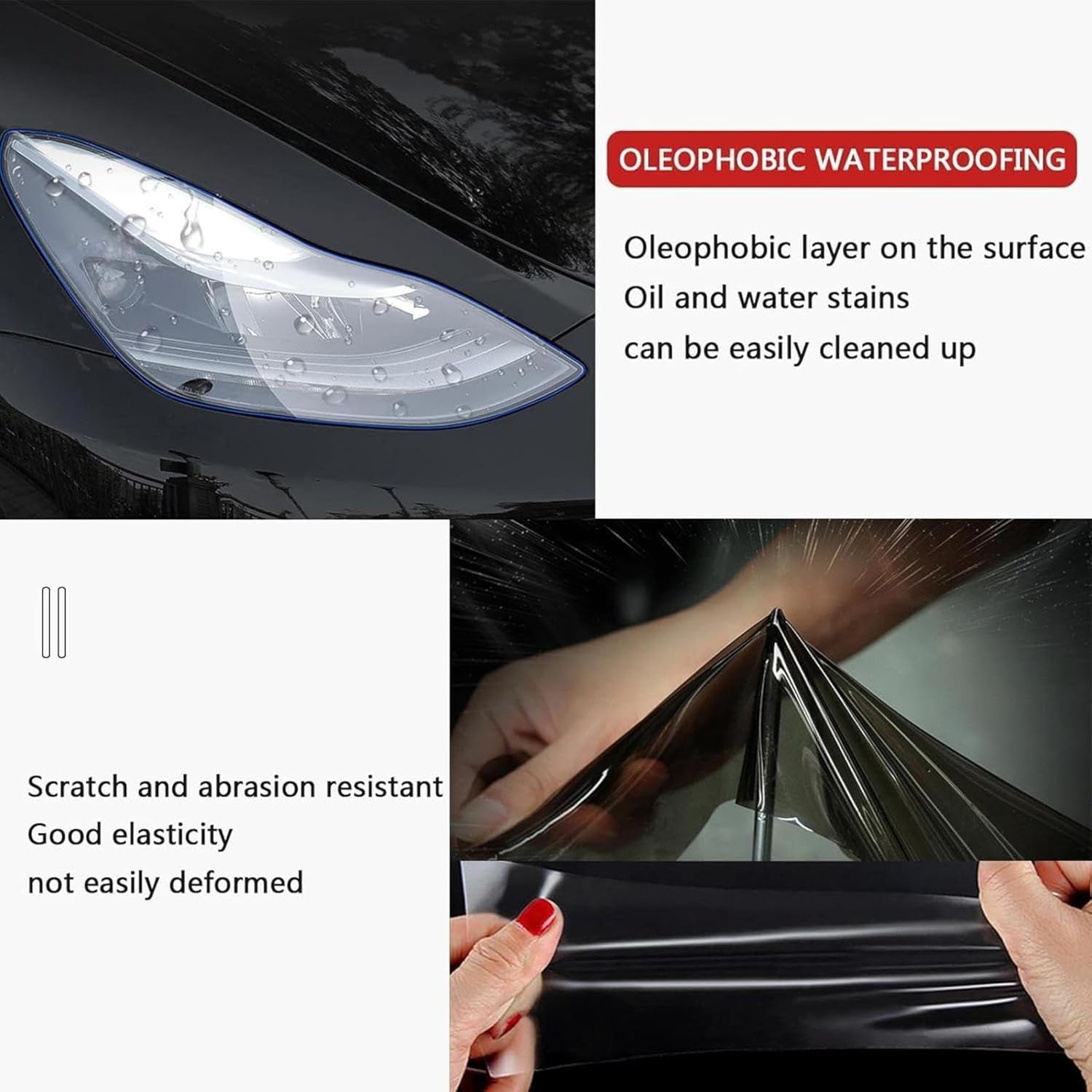 Headlight Protection Sticker Car Front Headlamp Protection Film car Lights Film Headlight Anti-Scratch Non-Yellowing Protective Film Exterior Accessories for M2 F87 2016-2020