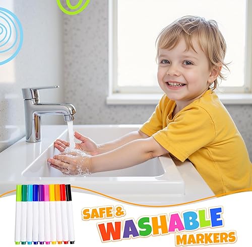 Vista 4 de EVERICH TOY Pinte su propio balón de fútbol con marcadores, kits de manualidades para niños pequeños, regalos de fútbol para niños y niñas