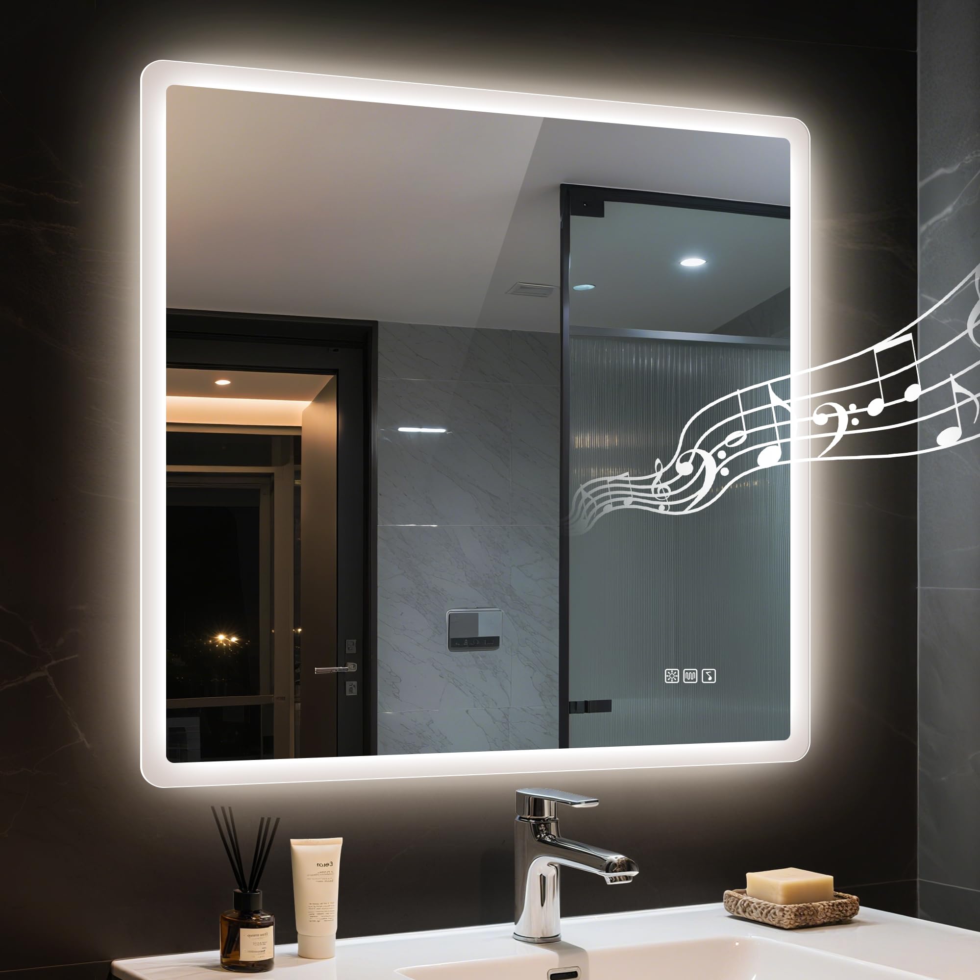 STARLEAD 36x36 LED Bathroom Mirror