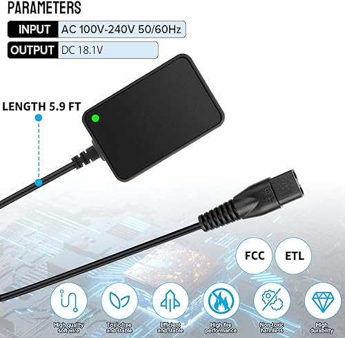 Miniatura 3 de Reemplaza el borrador de pelo de mascotas Bissell 1614206, compatible con el cable de alimentación inalámbrico Bissell 23903 2390A 2284 2284W 2390