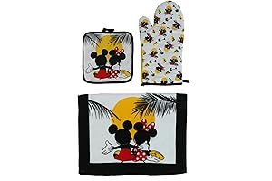 3pc Kitchen Towel Set Mickey Minnie Sunset Multi
