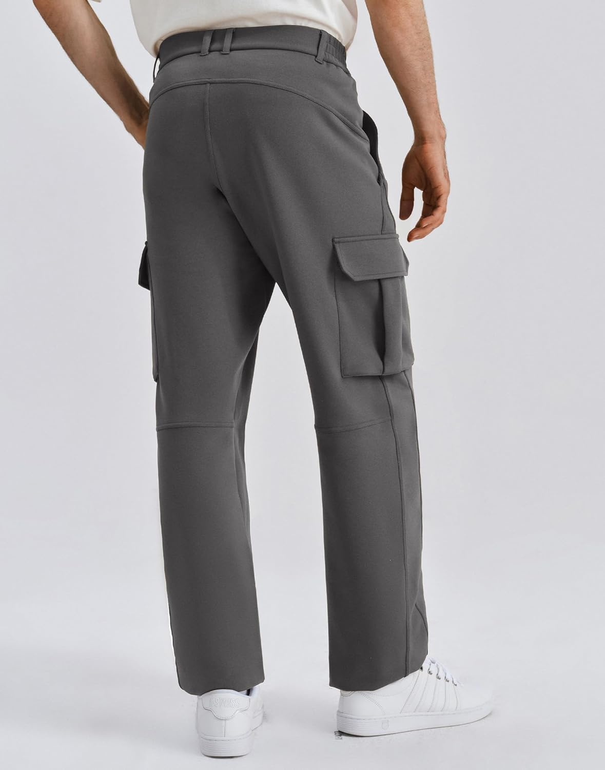 K-Swiss Mens Cargo Pants - Relaxed Fit Tapered Pants Sweatpants with Pockets for Casual Outdoor - Image 2