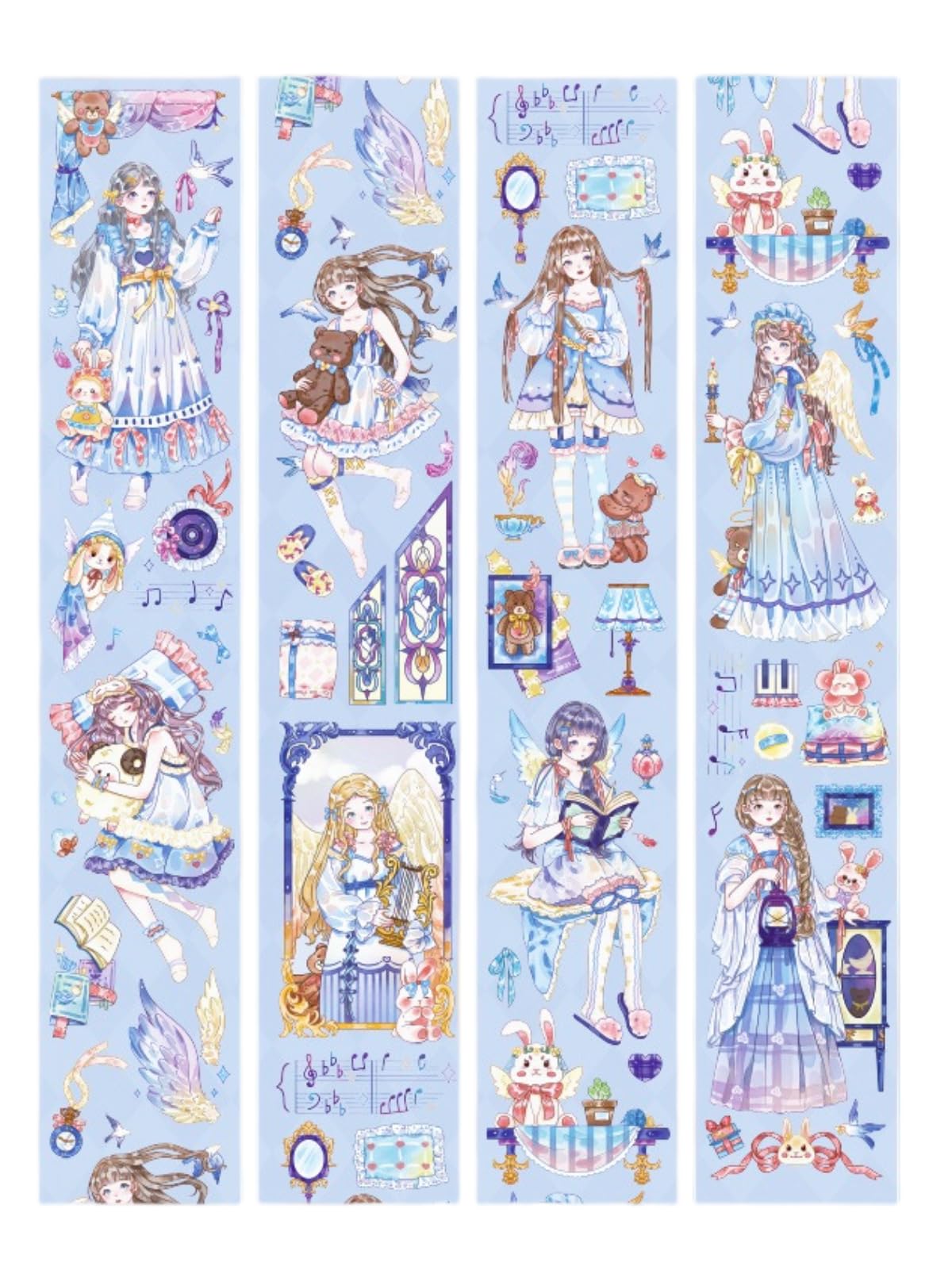 Amazon.co.jp: Kigofora コラージュ 素材 シール 200cm フレークシール