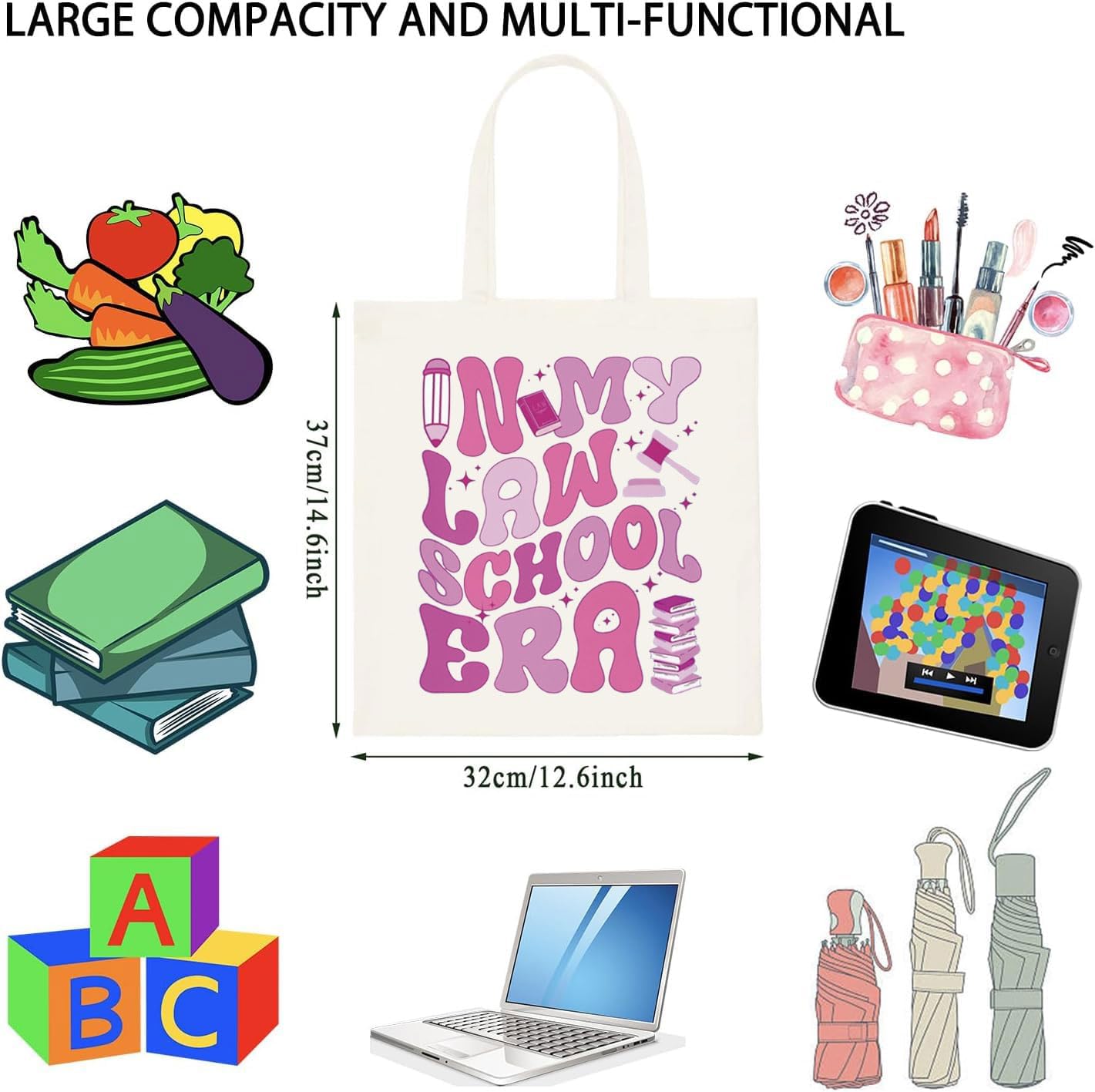 WCGXKO Novelty Gift for Gift for Attorney Lawyer In My Lawyer Era Tote Bag image 4