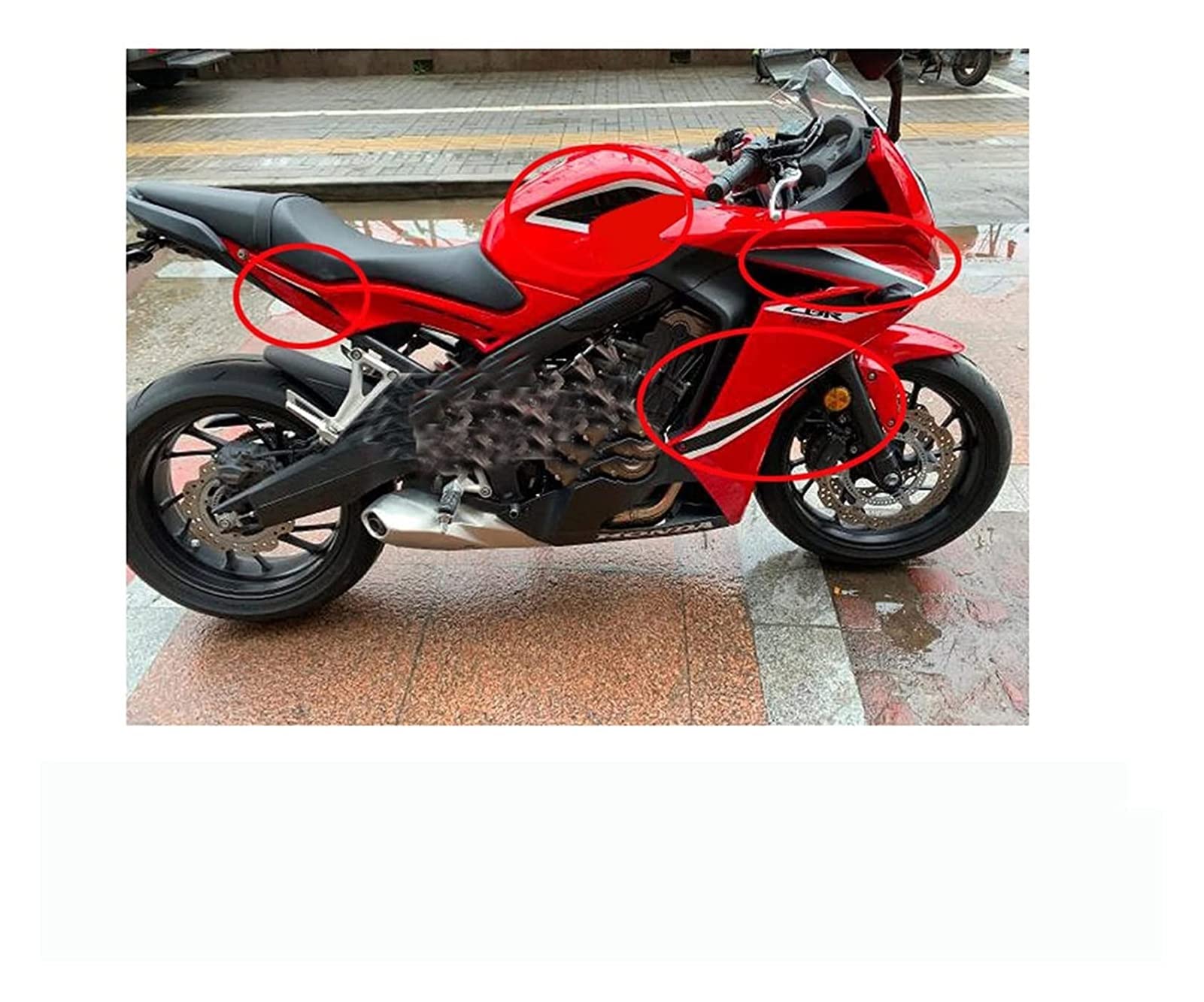 Protector de deposito de moto Protector de la almohadilla del tanque motocicleta Etiqueta engomada del vehículo entero Etiquetas engomadas compatibles con Hon-da CBR650F CBR 650F Etiqueta engomada de