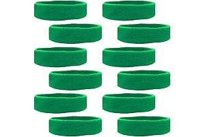 Kenz Laurenz Green Terry Cloth Sweatbands for Kids