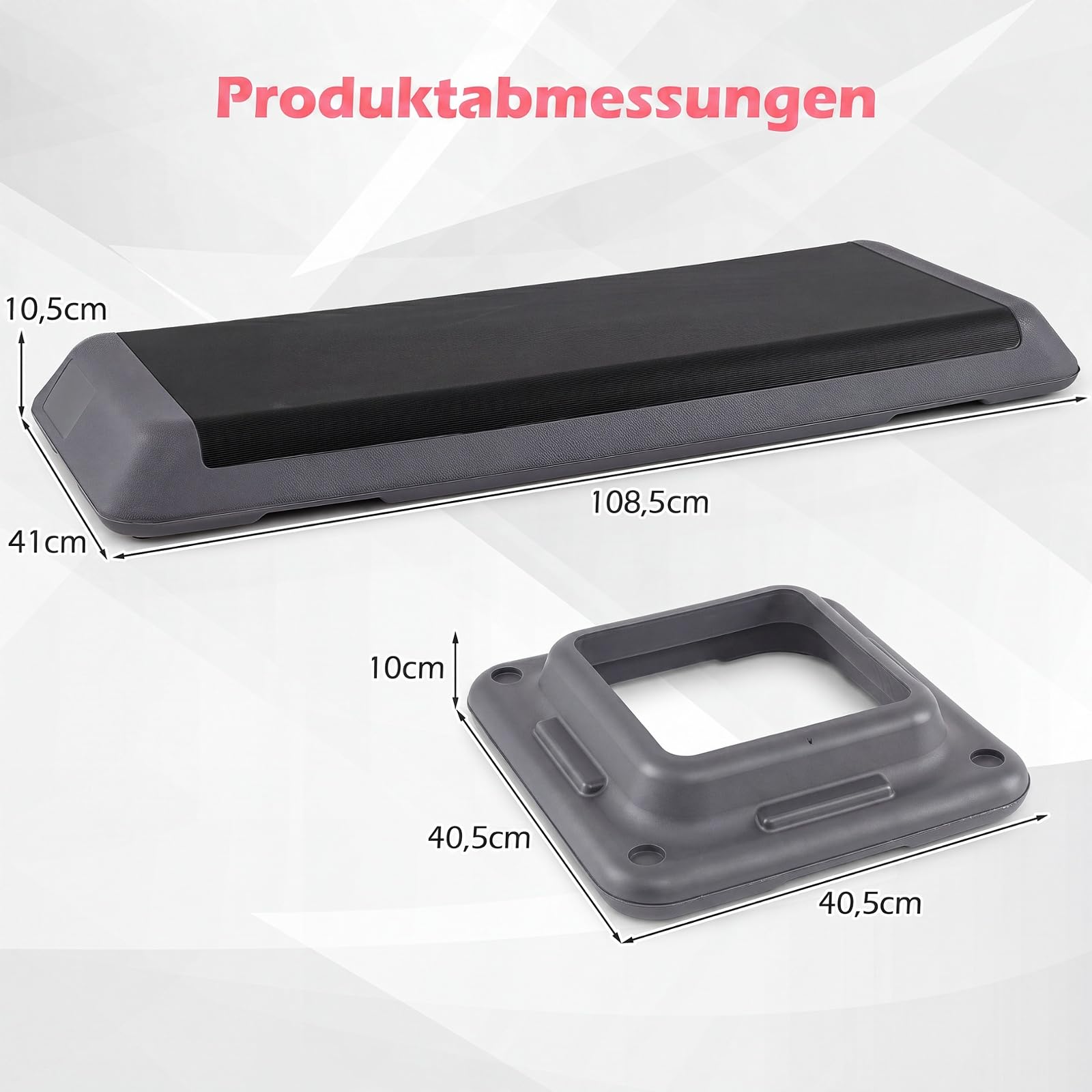 COSTWAY Stepper aerobowy z 3-stopniową regulacją wysokości | Antypoślizgowy step do 150 kg, stepper fitness z 4 blokami podporowymi, do domu, studia fitness