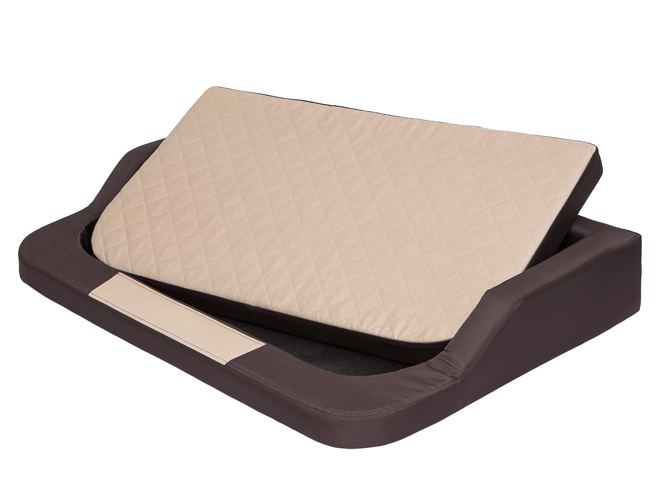 PillowPrim Hundebett Bett Hundeschlafplatz Ruheplatz Sofa Hundesofa Hundezubehör Hundekissen Hundematratze Hundeplatz Hundekorb Doggybed Hundehütte 75 x 50 cm
