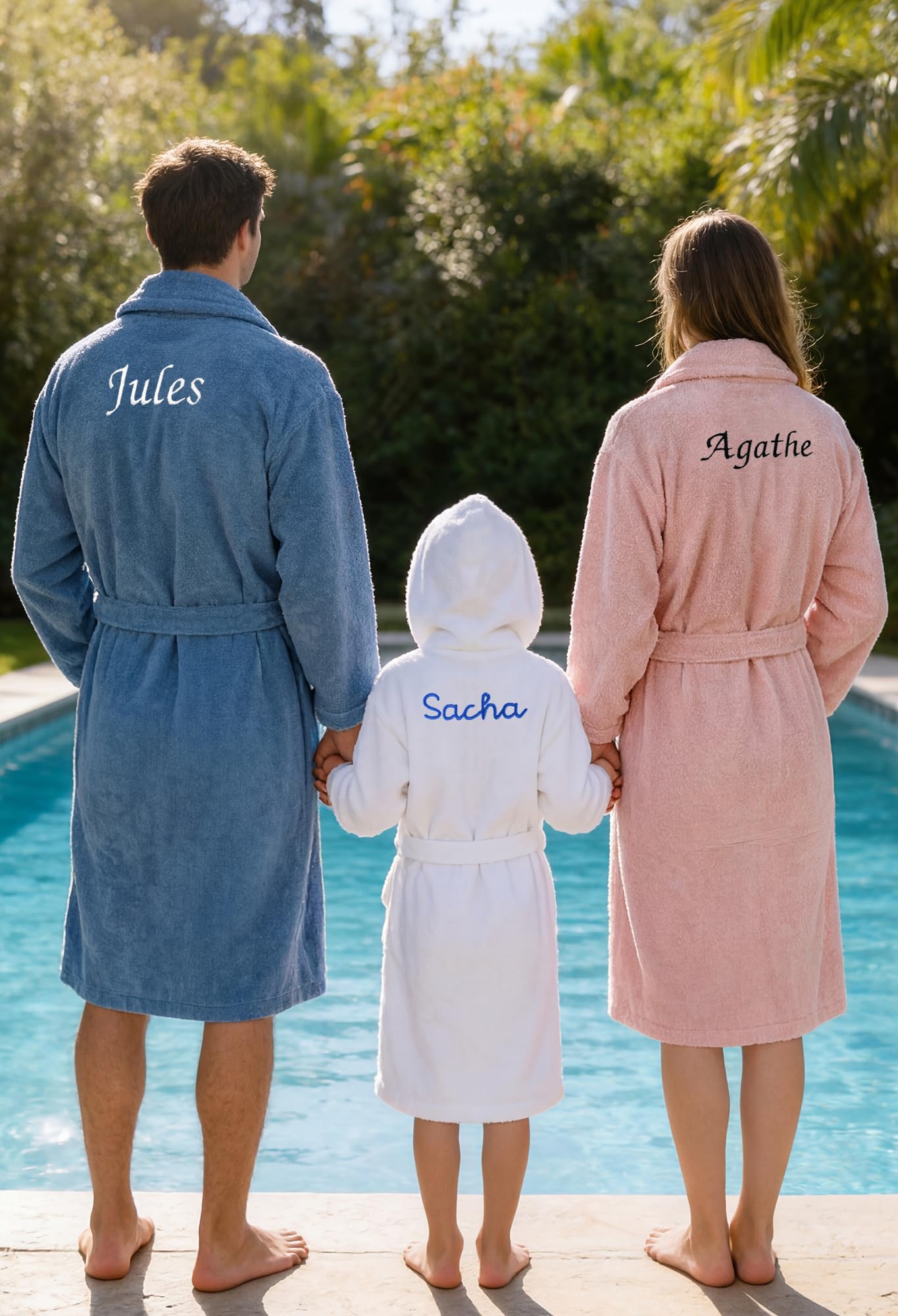 KDO MAGIC Peignoir de bain femme personnalisé - Brodé avec un prénom - Matière éponge - Plusieurs coloris - Cadeau maman noël, anniversaire, fête des mères