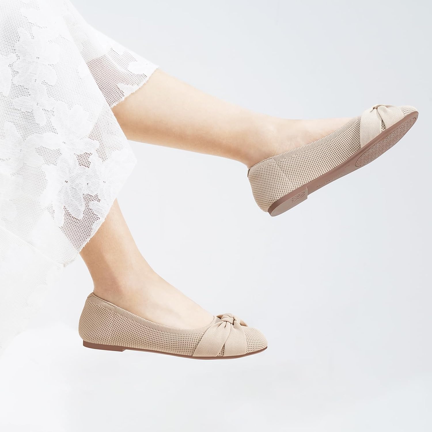 MaxMuxun Women's Flats Shoes Knit Round Toe Ballet Comfortable Dressy Slip On Flats - Image 6