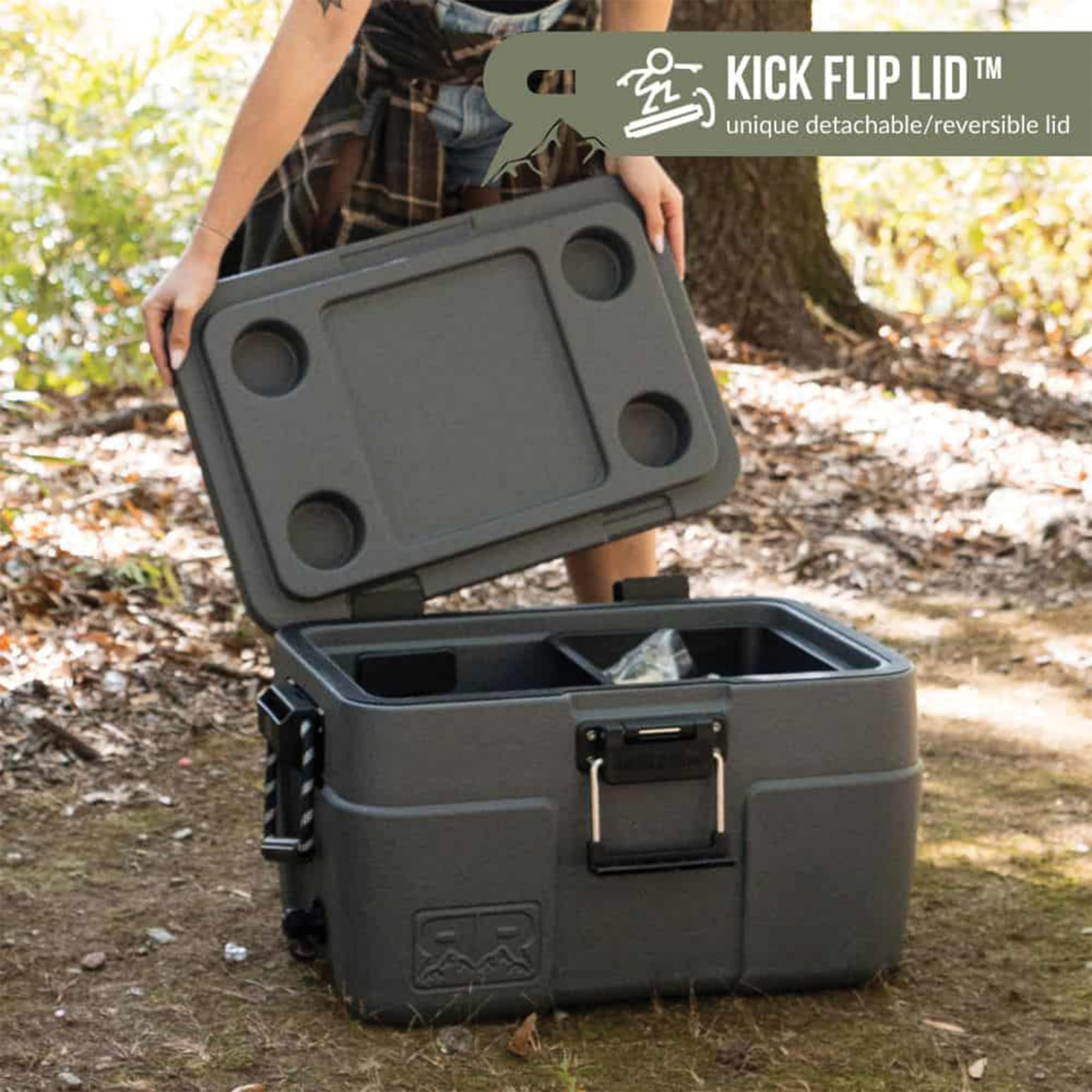 Rugged Road 65 Light Weight Cooler with Rigorite Coating (Gray)