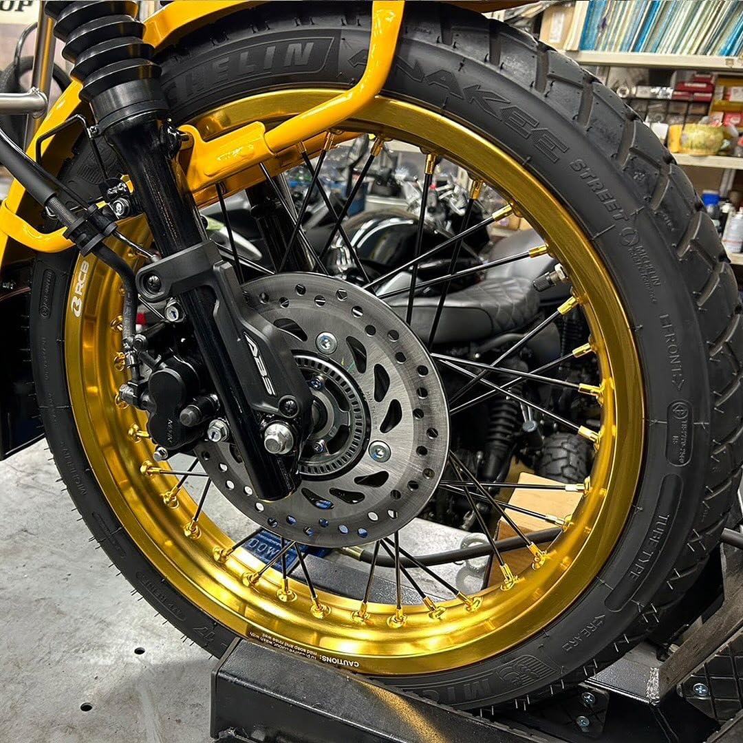 VT★☆OSAKI9/10×157　カブゴールドスポークセット（1台分　72本） Amazon | OSAKI製汎用9×157 リムスポーク&ニップルセット 36本入り
