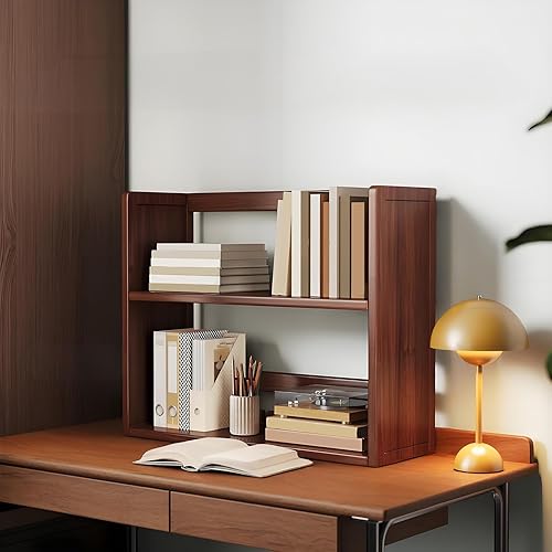 JHDXL Desk Shelf Organizer for Top of Desk, Desk Hutch Dorm with Baffle, Desk Storage Shelf for Books, Decor, and Supplies, for Office, Dormitory,
