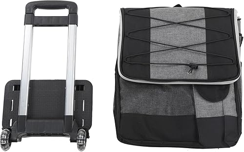 Miniatura 8 de Bolsa enfriadora con ruedas, enfriador con aislamiento rodante de 35 L, gran capacidad, portátil, suave, con ruedas, carrito enfriador a prueba de