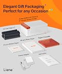 Liene M110 4x6'' Photo Printer 80 Sheets, Portable Photo Printer for iPhone, Thermal Dye Sublimation, Bluetooth Picture Printer w/ 60 Sheets 6" Paper & 20 Sheets 3" Square Sticker Paper & 2 Cartridges