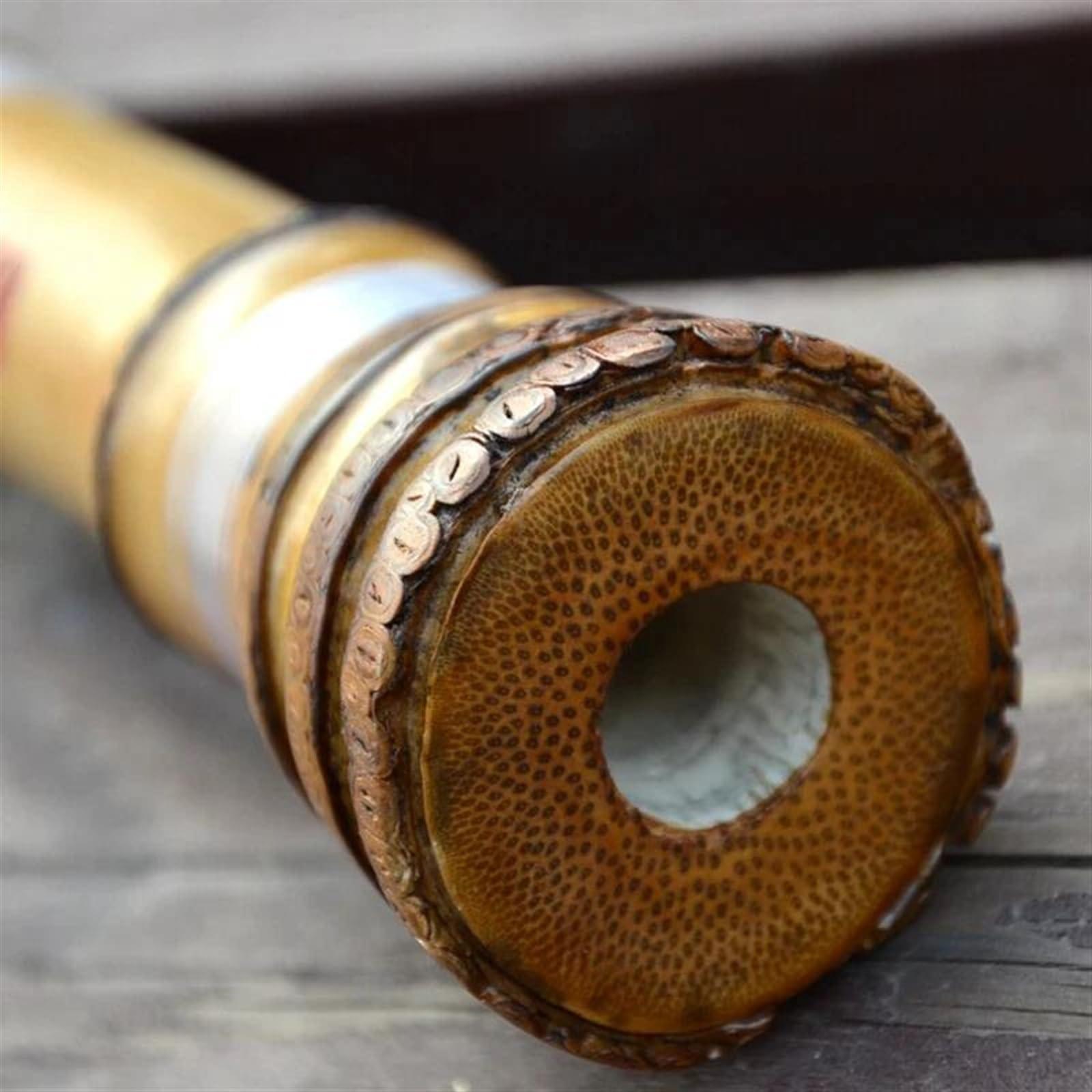 Flet Bambusowy Dla Początkujących Chiński Pionowy Flet Bambusowy Tradycyjny Instrument Muzyczny Profesjonalny Klucz Nan Xiao 8 Otworów Shakuhachi GFED(G Key)