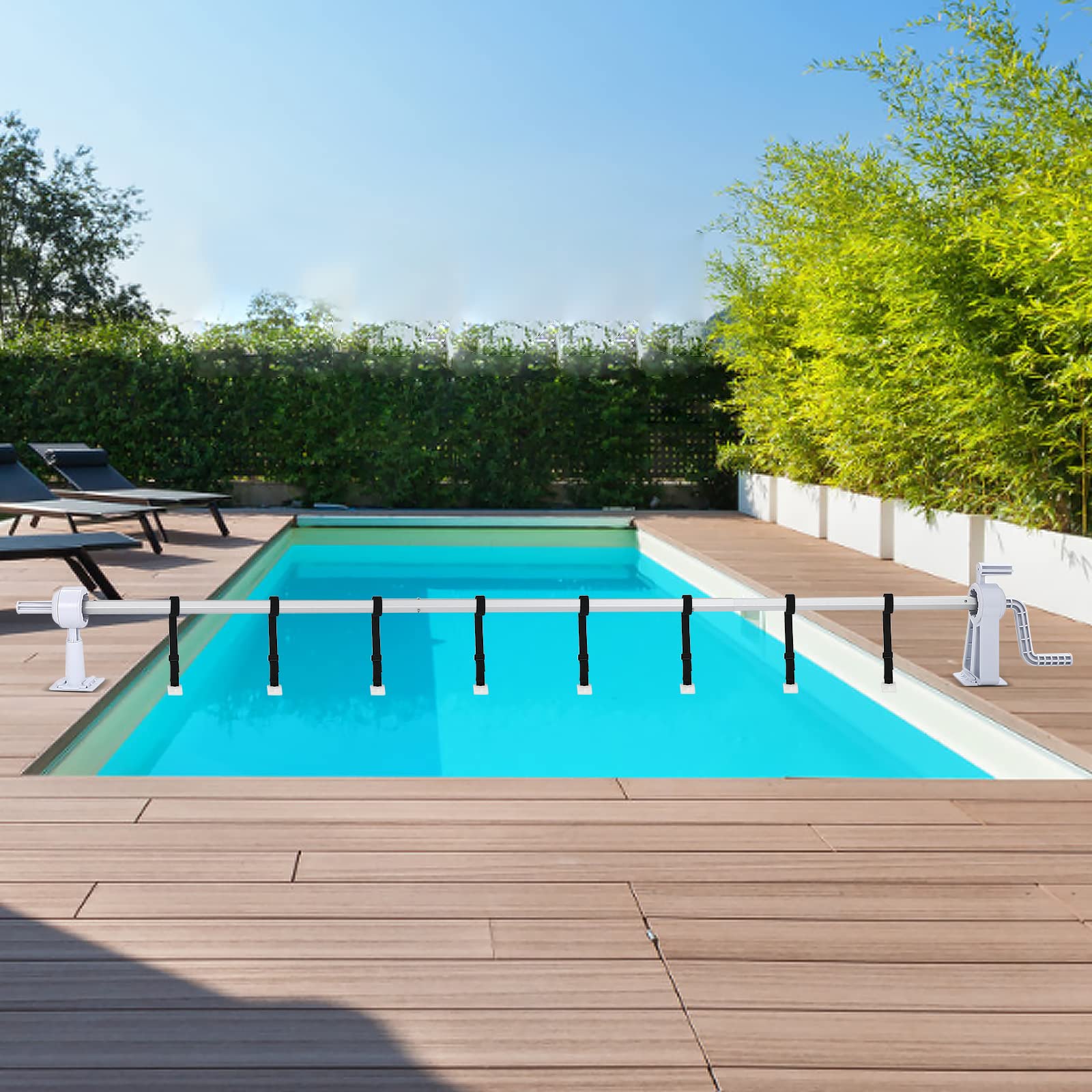 Pool Aufroller Premium, Aufrollsystem für Solarabdeckung, 1.05-6.15m