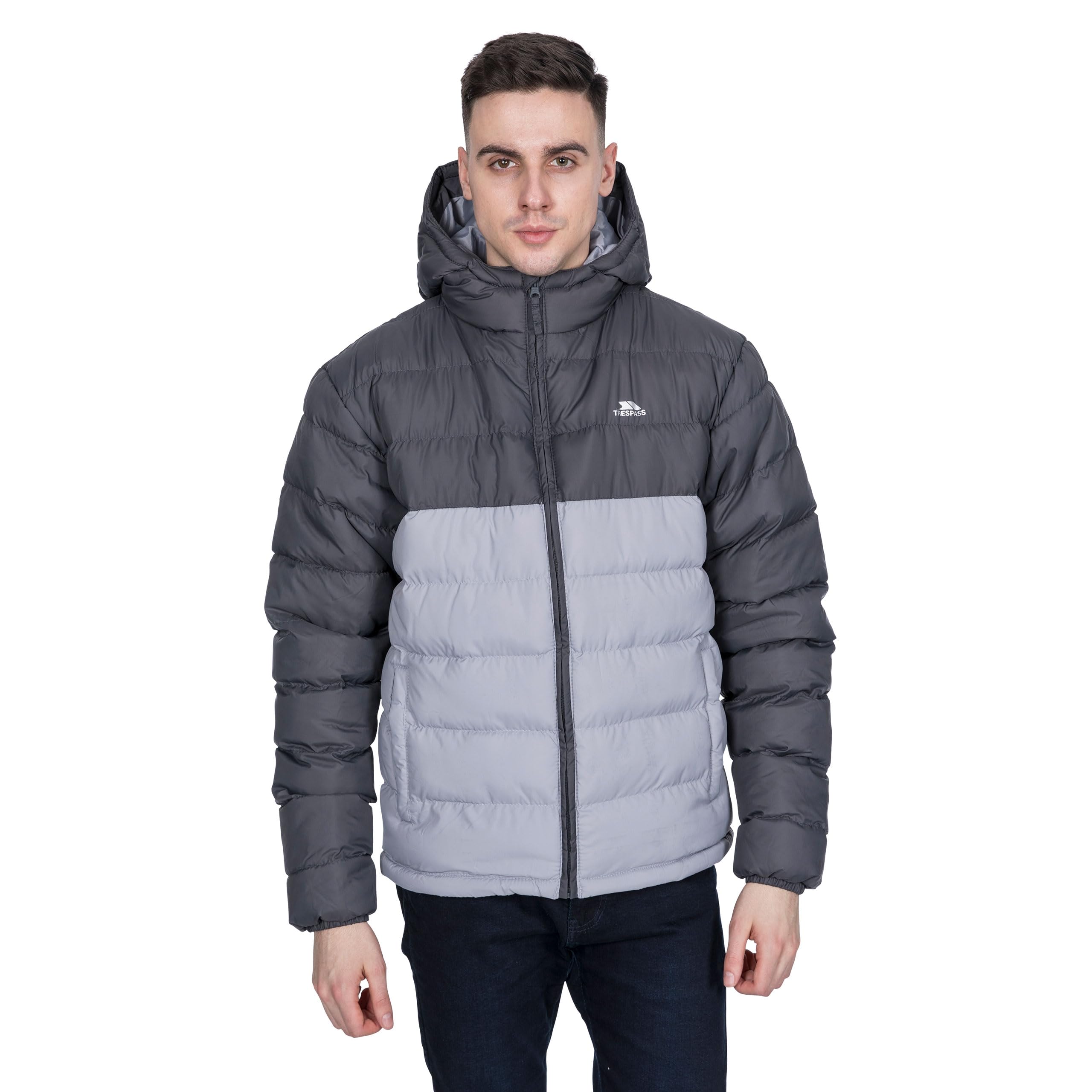 Trespass Oskar Homme manteau résiste à l'eau fermeture zippée à capuche - Gris - S