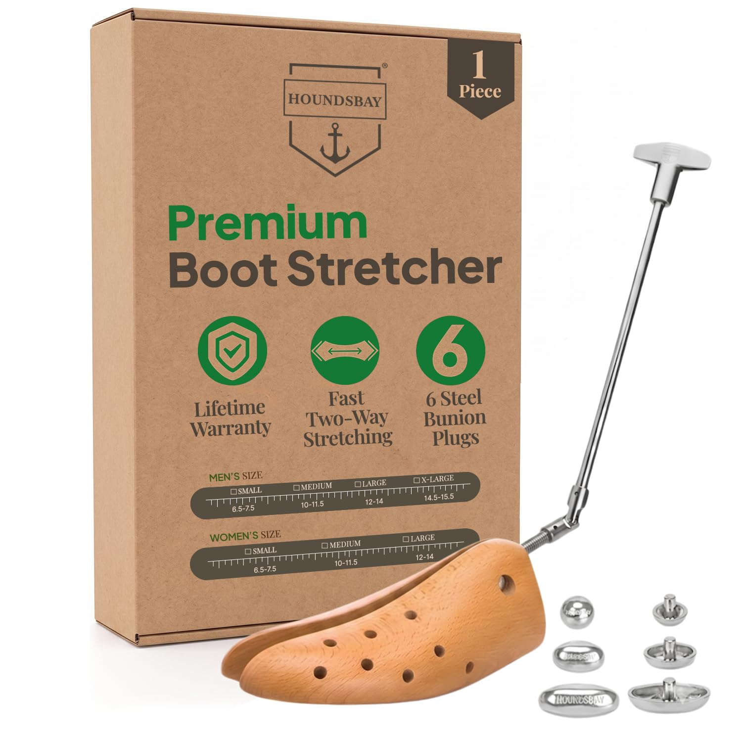 HOUNDSBAY Boxer Heavy Duty Professionelle Stiefelspanner, lockert Wanderstiefel & Arbeitsstiefel, Beige (natur), 41/45 EU