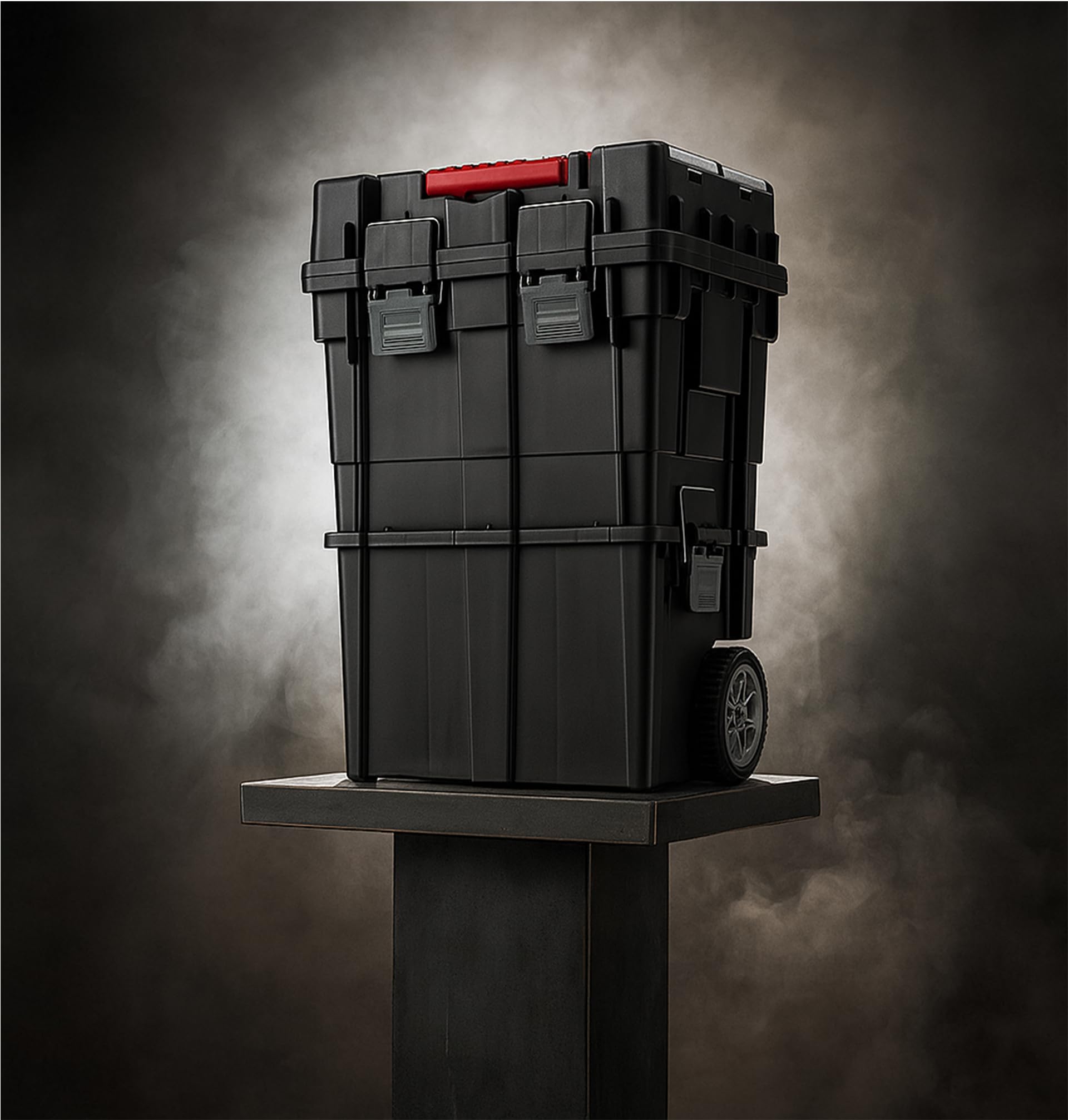 Caja Herramientas Vacía Con Ruedas | Cuatro Organizadores | Diseño Compacto Y Desmontable | Fabricada En Policarbonato | Resistente a Golpes Y Desgaste | Bandeja Incorporada | Medidas 64 x 35 x 45 cm