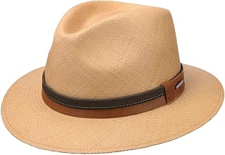 Vermaron Traveller Panamahut Naturfarbener Hut mit Garniturband aus Leder Made in Ecuador Herren Frühjahr Sommer UV-Schutz 40+