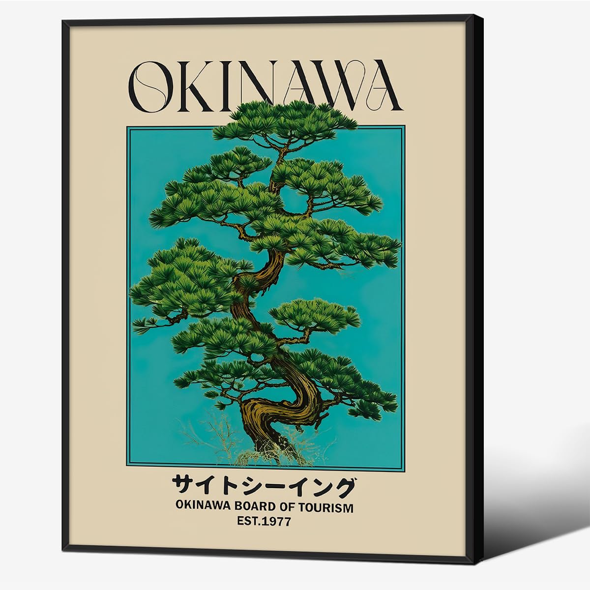 Amazon.com: Black Framed Canvas Wall Art Posters Japanese Okinawa Prints  Retro Japanese Bonsai Tree Picture Modern Ukiyo-e Decor for Home Bedroom  Decorations Artwork 20x28in: Posters & Prints