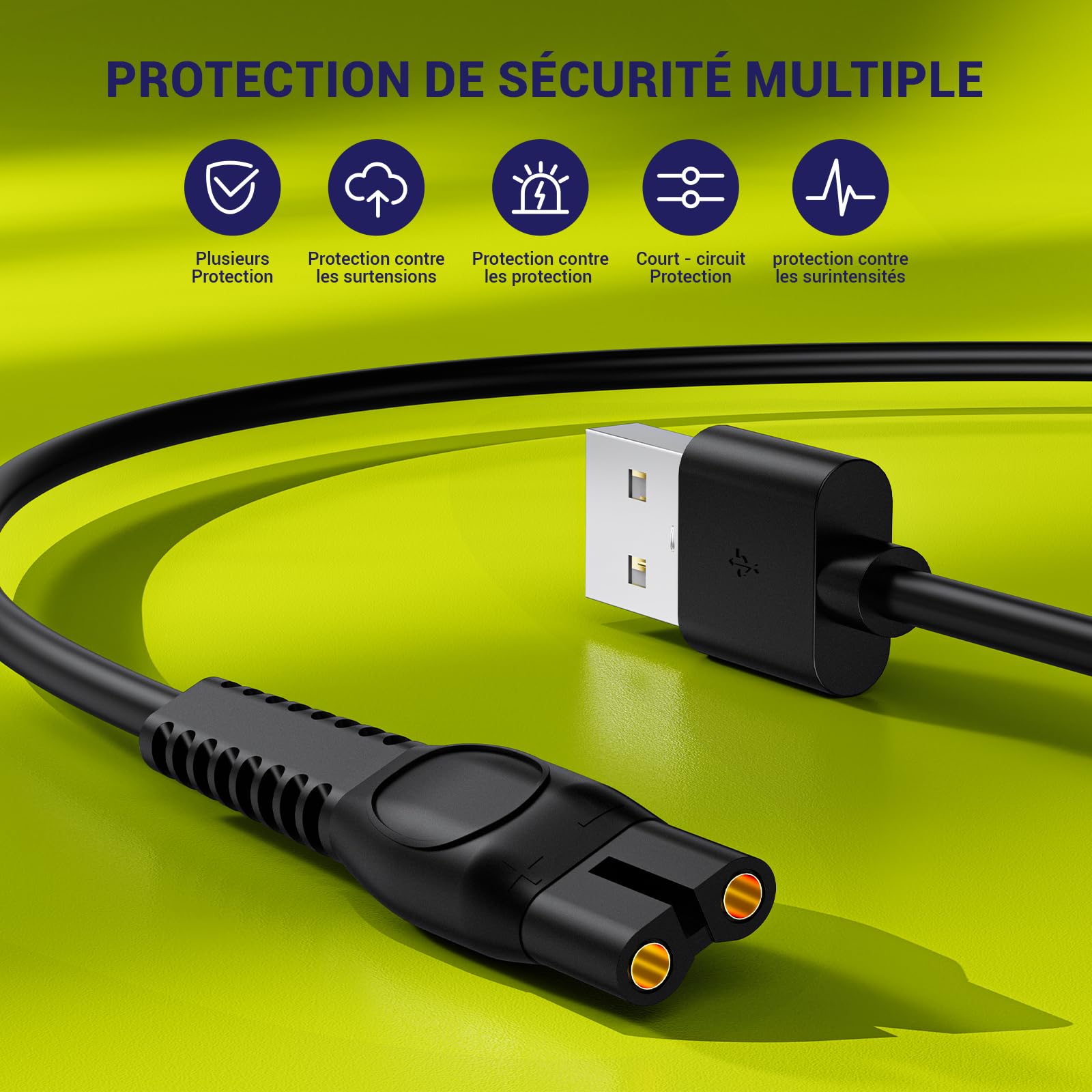 Cavo USB Caricabatterie 5V Per Philips OneBlade QP1924 QP2734 E Altri - Sostituzione Cavo Di Ricarica