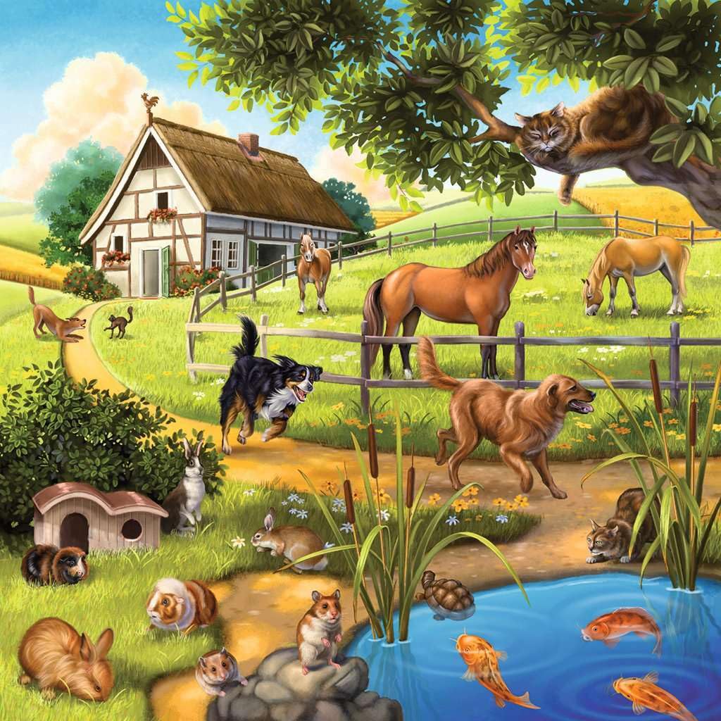 Ravensburger Animals of The Forest, Zoo & Farm 3x49 Piece Jigsaw Puzzle Set forKids - | Unique Piece Design | Anti-Glare Surface | Skill-Building, Fun Activity | Amazon Exclusive - Image 4