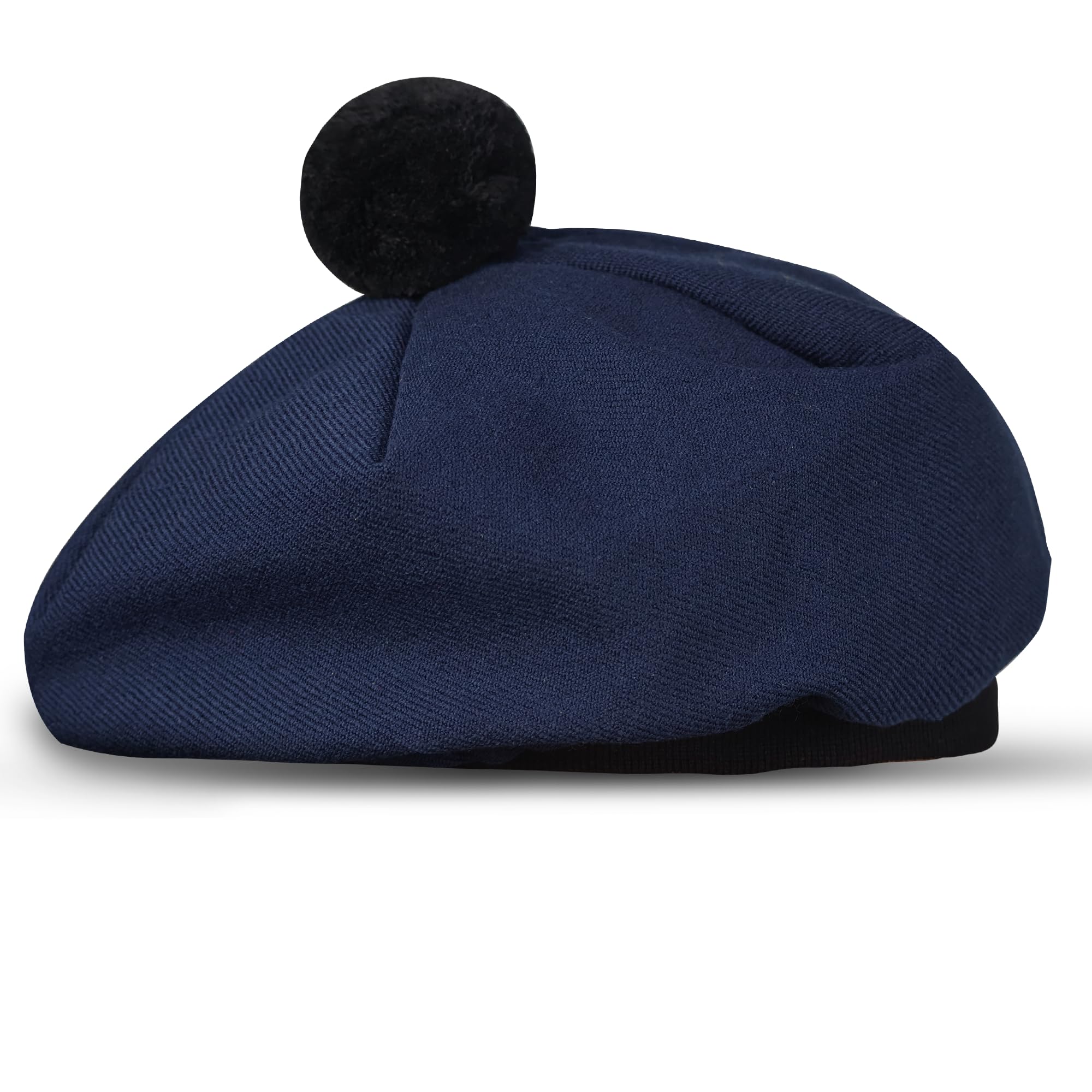 Scottish Tam O’ Shanter Hat Tartan Bonnet Pom Pom Wool Flat Cap One Size