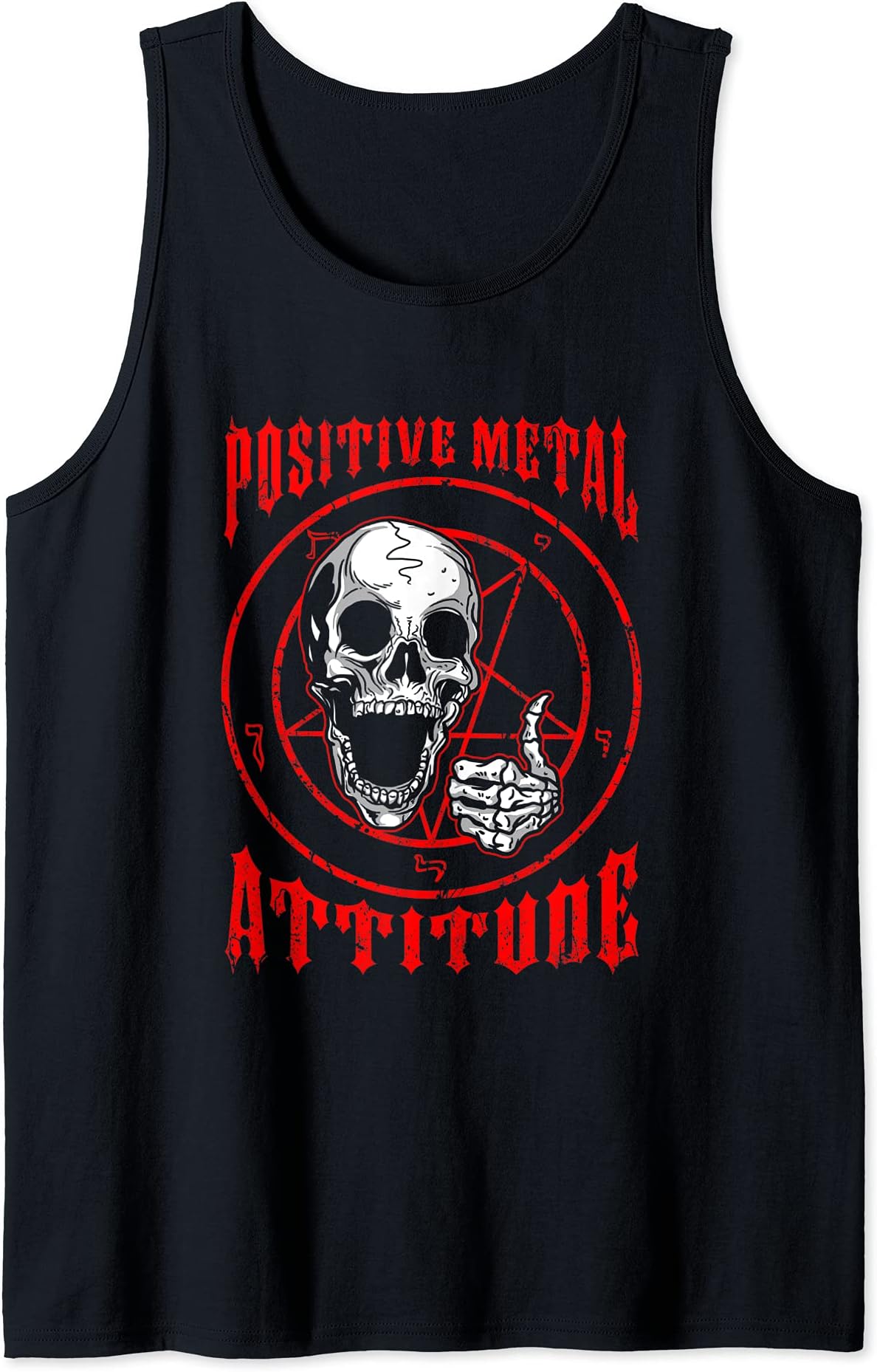 Ironic Death Metal DesignsPositive Metal Attitude - Ironic Death Metal Tank Top
