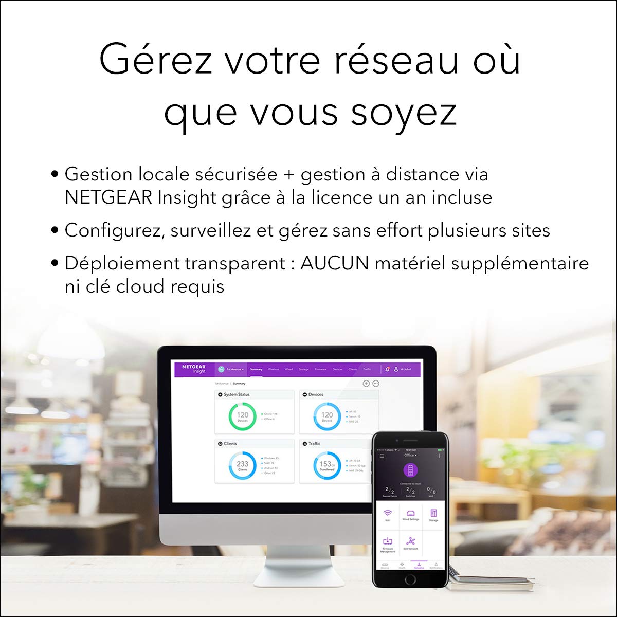 NETGEAR Repeteur WiFi Exterieur (WAX610Y) Point d'accès WiFi 6 Bi-Band AX1800, Jusqu'à 250 appareils, Ethernet 2.5G, IP55 Résistant aux Intempéries, Gestion à Distance Insight, Alimenté en PoE+