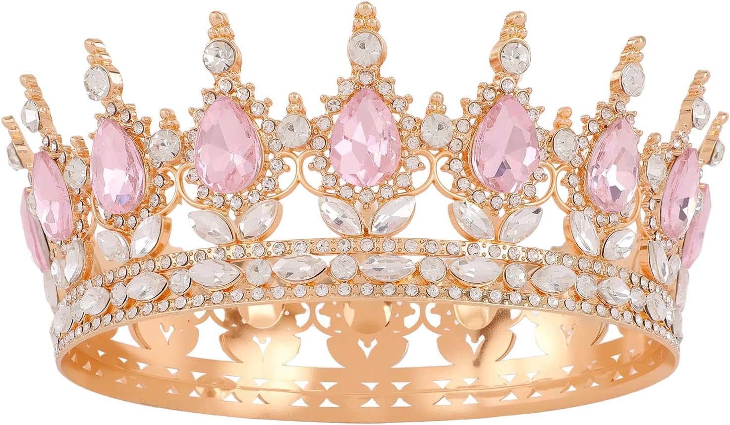 - FORSEVEN Queen Crown Rhinestone Wedding Crowns and Tiaras for Women Costume Party Hair Accessories Princess Birthday Crown Crystal Bridal Crown Christmas Decorations Headband