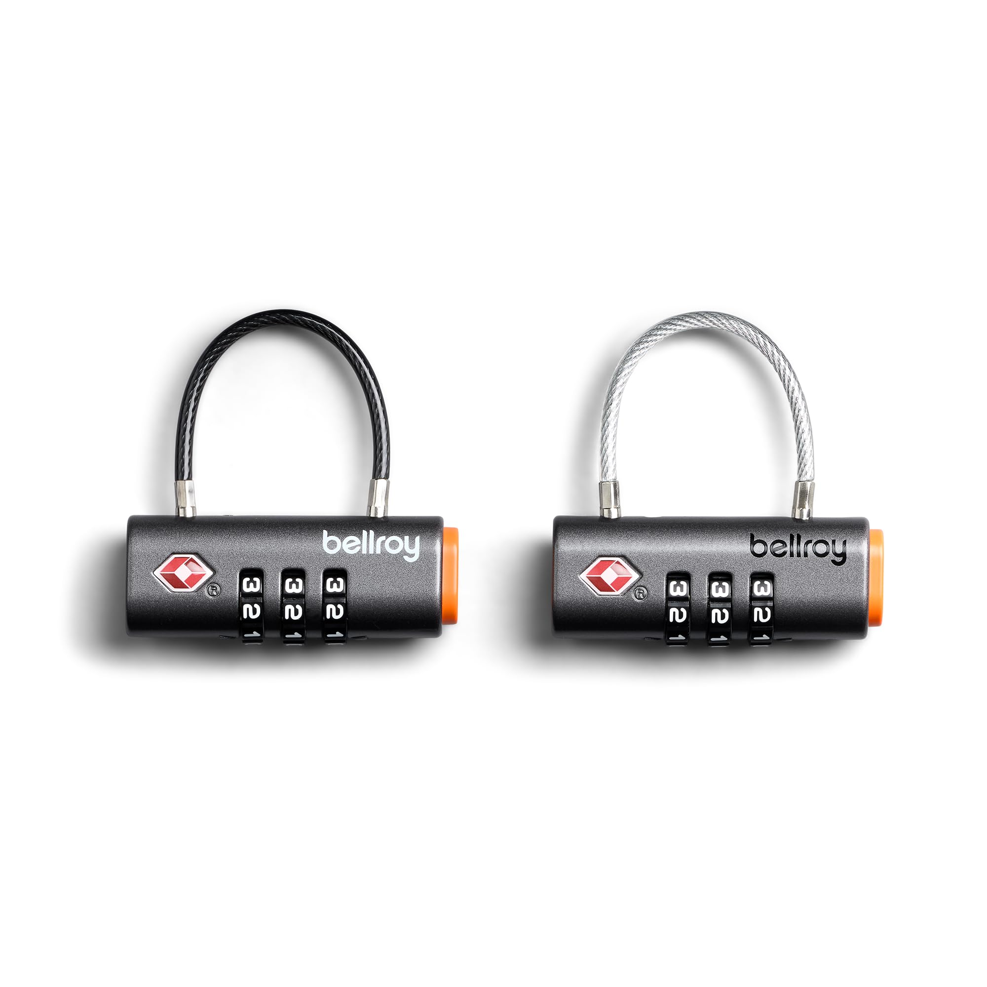 Bellroy Travel Lock Duo (set di 2 lucchetti TSA per bagagli ampiamente adattabili e con combinazione) - Graphite