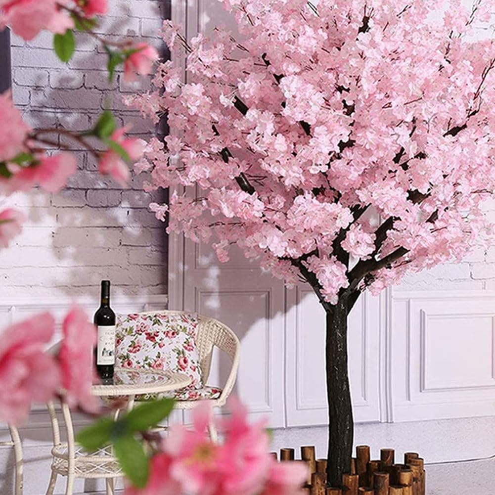 IUokLU Artificial Plants Indoor, Artificial Cherry Blossom Tree Light Pink Multiple Sizes