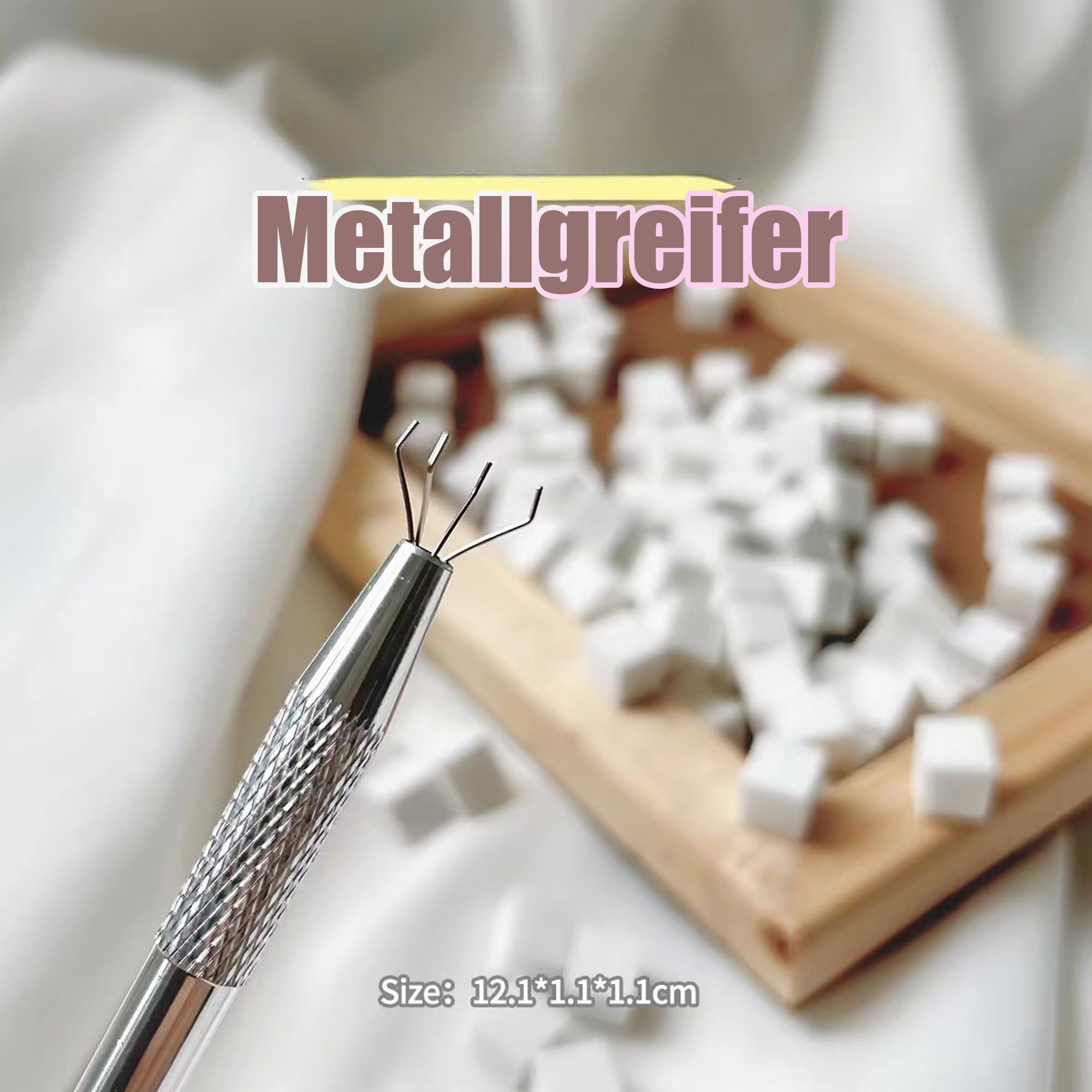 MAEXUS 100 sztuk gąbek do zdobienia paznokca, akcesoria do paznokca, z metalowym uchwytem