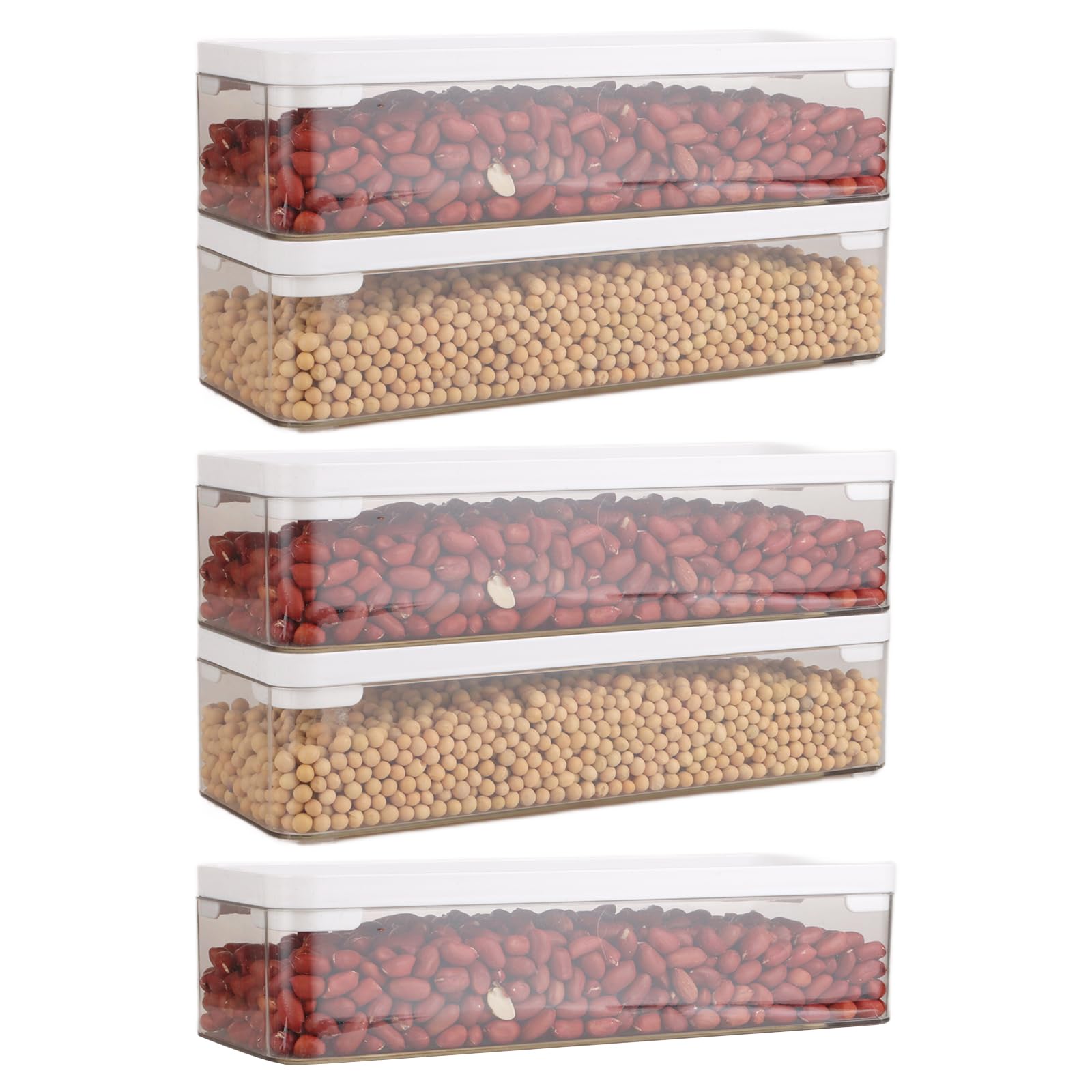 Tarro de almacenamiento sellado 5 unidades 28,1 x 10,1 x 7 cm tarro de plástico para pasta cabe en la encimera
