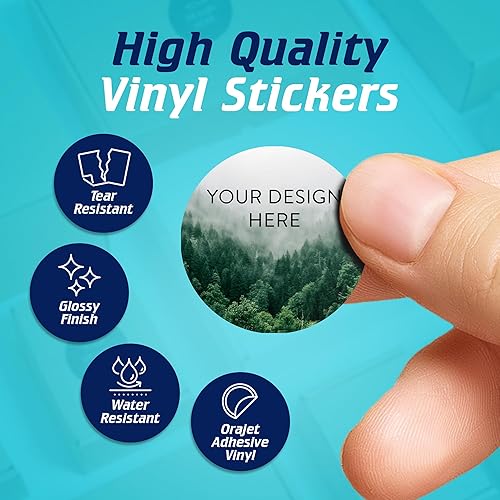 Vista 1179 de DayStar Custom Signs & Design - 100 adhesivos de vinilo personalizables, con texto, imagen, diseño y logotipo; adhesivos para logotipo de embalaje