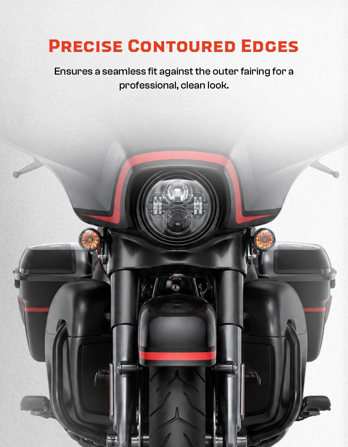 TCMT Batwing-Trim-Außenverkleidungsrock für Harley Electra Glide Street Glide Ultra Limited 2014–2023
