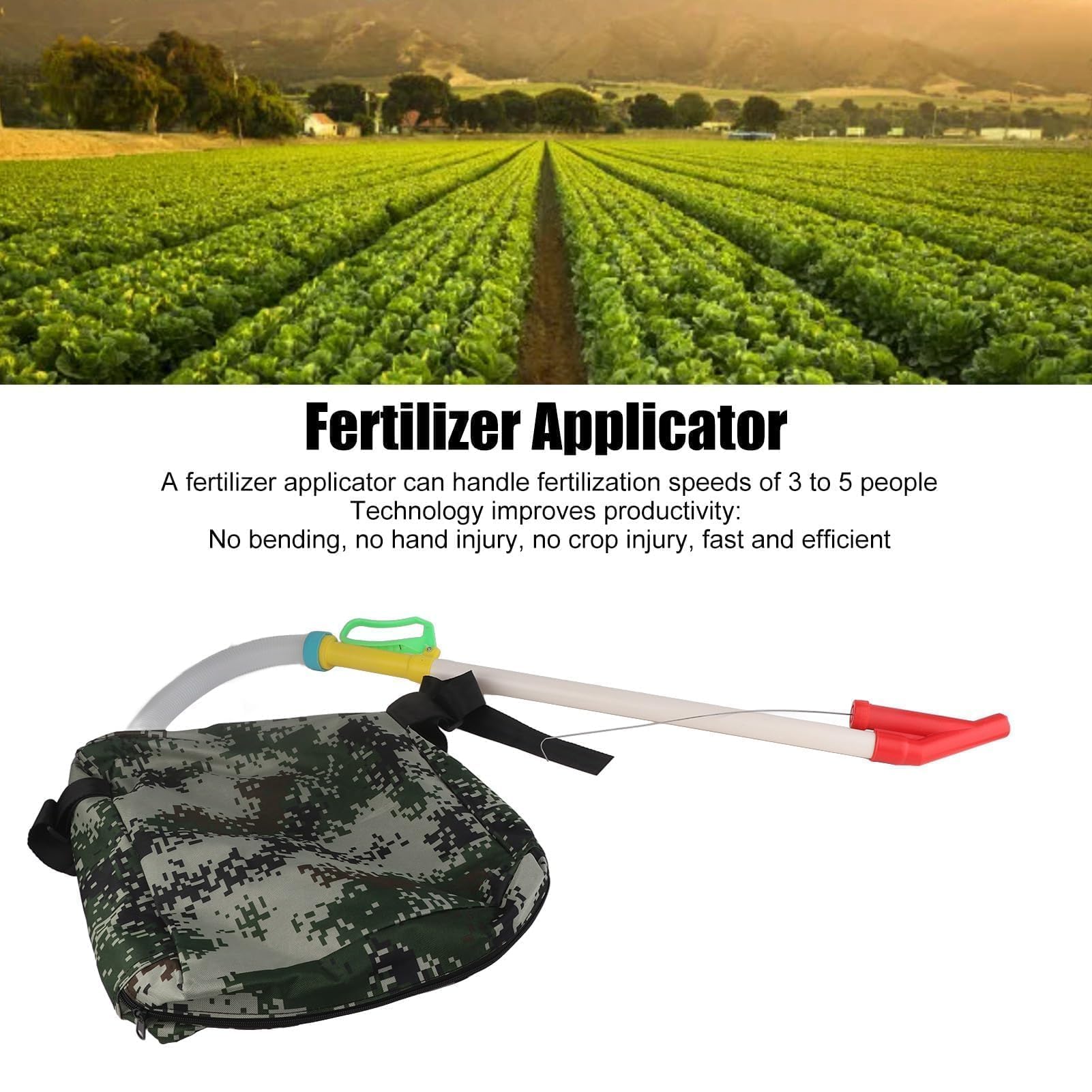 Épandeur D'engrais de Style Sac à Dos, Outil de Fertilisation D'épandeur D'engrais Manuel avec Bouton Réglable pour Les Arbres Fruitiers de Canne à Sucre de Légumes de Maïs