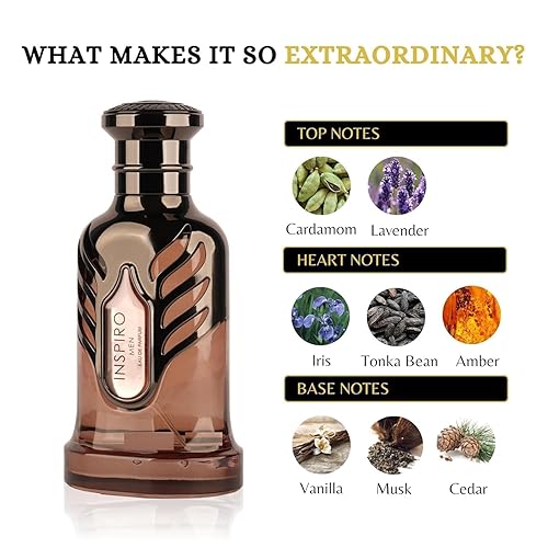 Miniatura 4 de INSPIRO MEN Eau de Parfum  Eau De Perfum  Perfum Frgrance de larga duración  Para hombre y mujer  3.4 fl oz